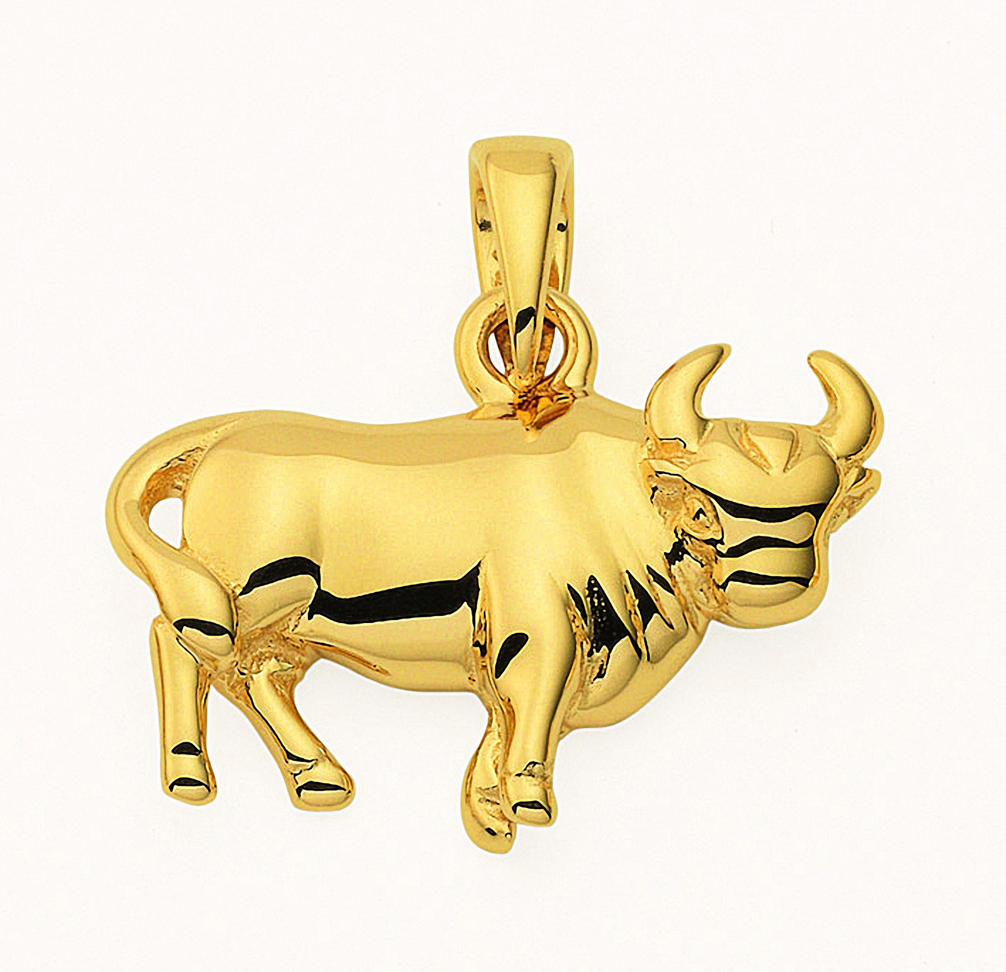 ADELIA ́S Damen Kettenanhänger "Damen & Herren 585 Gold Sternzeichen Anhänger Stier", Stier, Gelbgold 585 Gold, gold, Gelbgold 585, Gold,