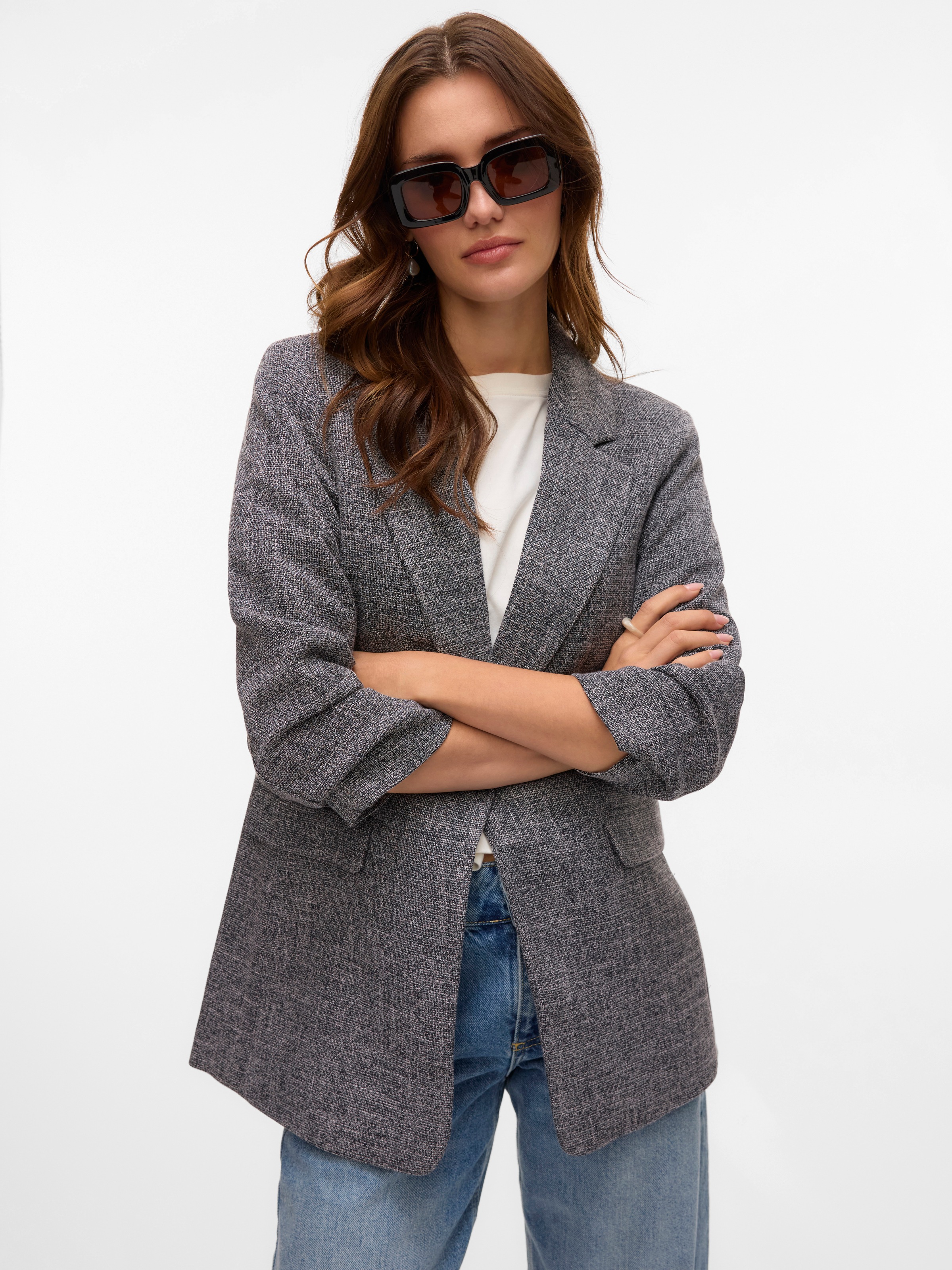 Vero Moda Longblazer "VMFRIDA LS REGULAR BLAZER NOOS", ohne Verschluss und günstig online kaufen