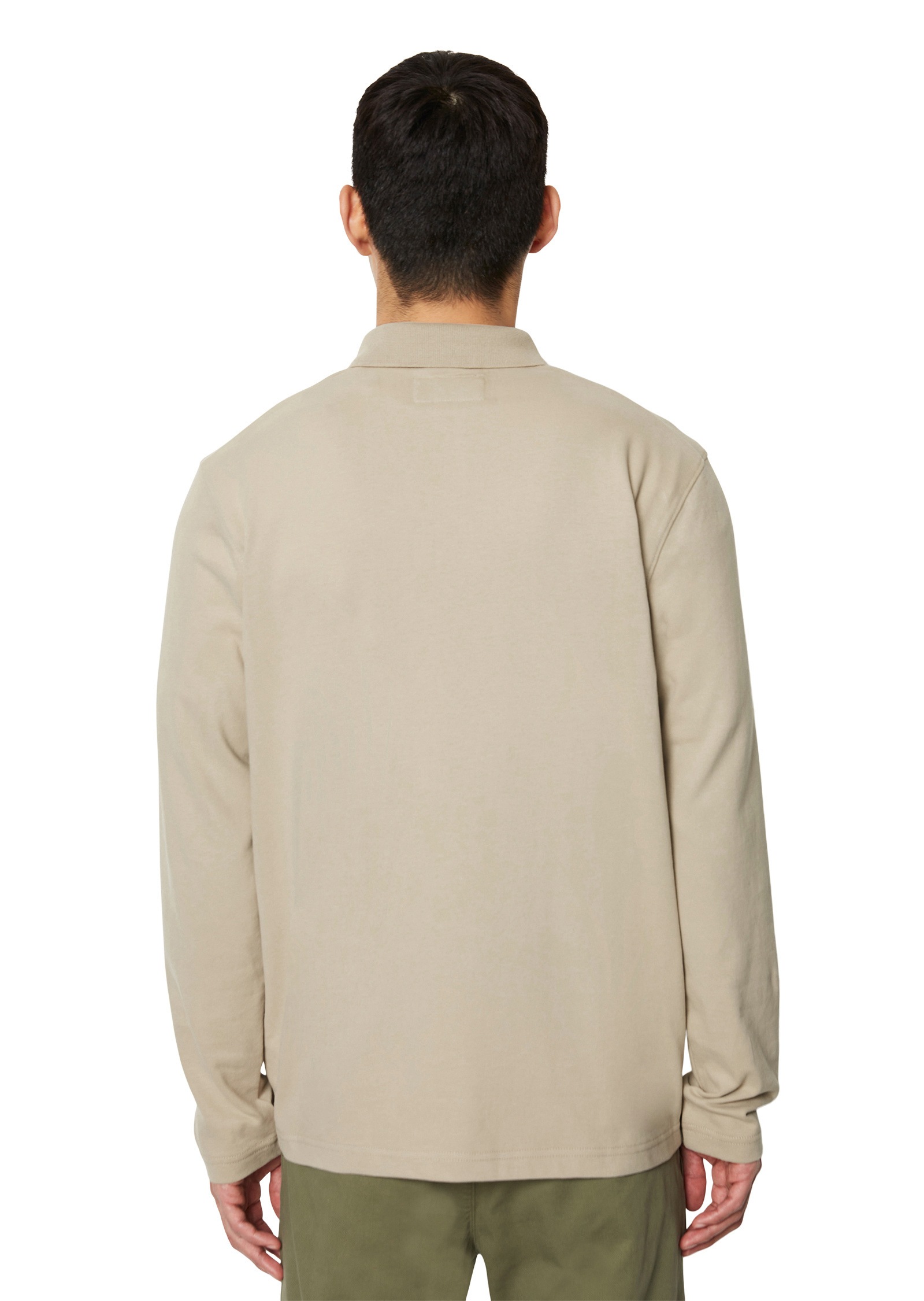Marc O'Polo Langarm-Poloshirt »aus schwerem Bio-Baumwoll-Jersey«