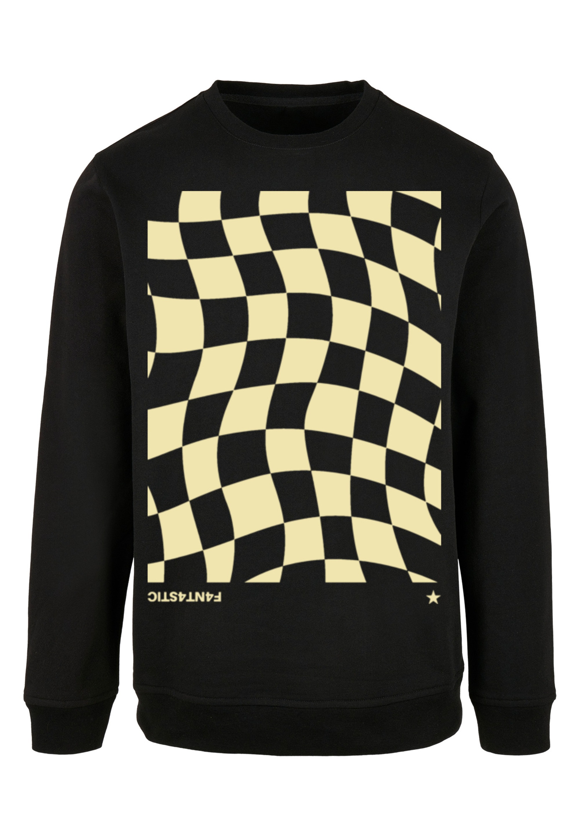F4NT4STIC Kapuzenpullover »Wavy Schach Muster« Print