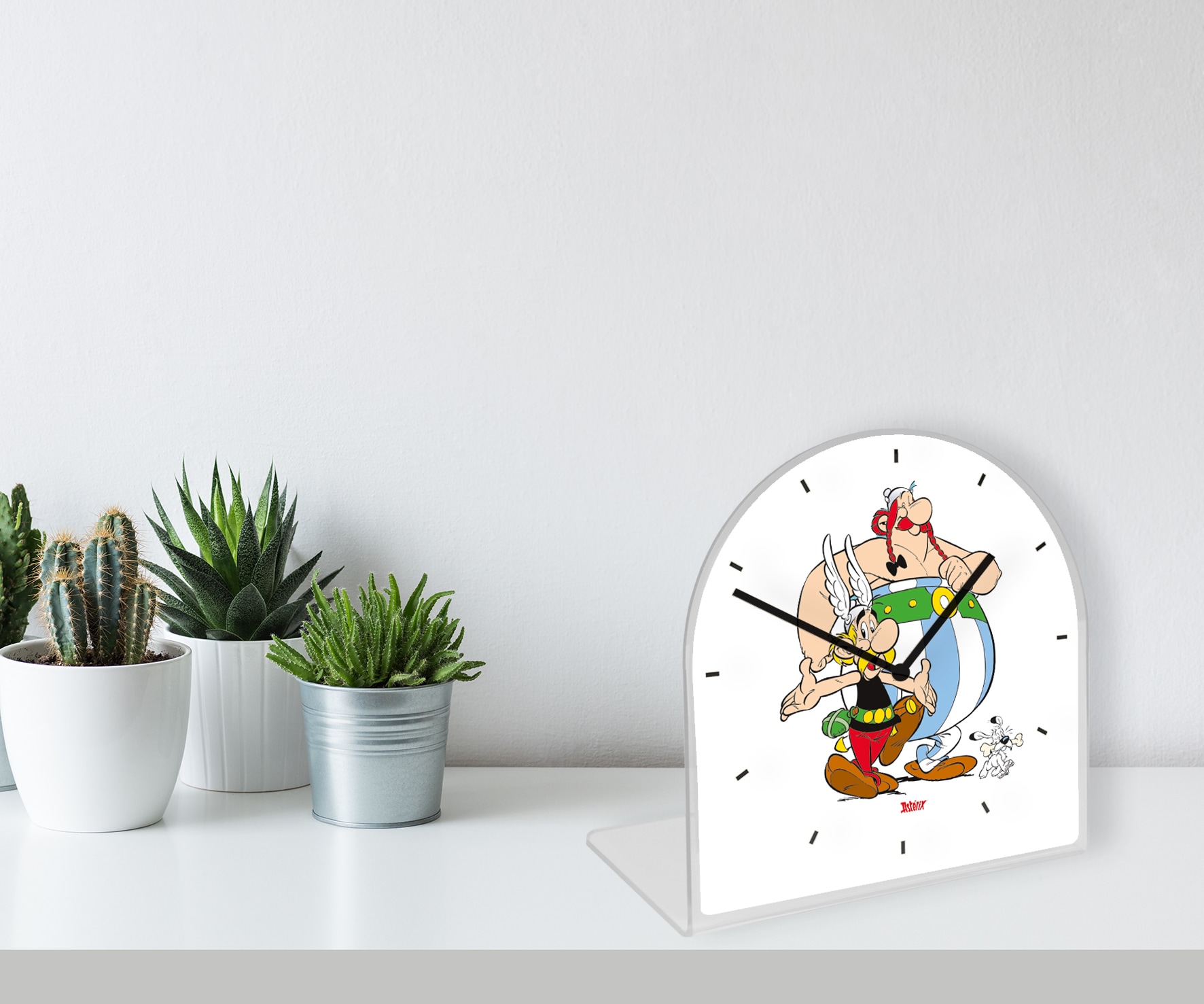 LuckyLinde Tischuhr "Asterix und Obelix mit Idefix" Tischuhr aus Acrylglas, günstig online kaufen