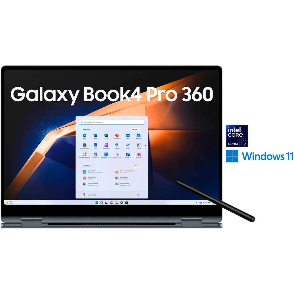 Samsung Convertible Notebook »NP960Q Galaxy Book4 Pro 360 16''«, 40,6 cm, / 16 Zoll, Intel, Core Ultra 7, 512 GB SSD