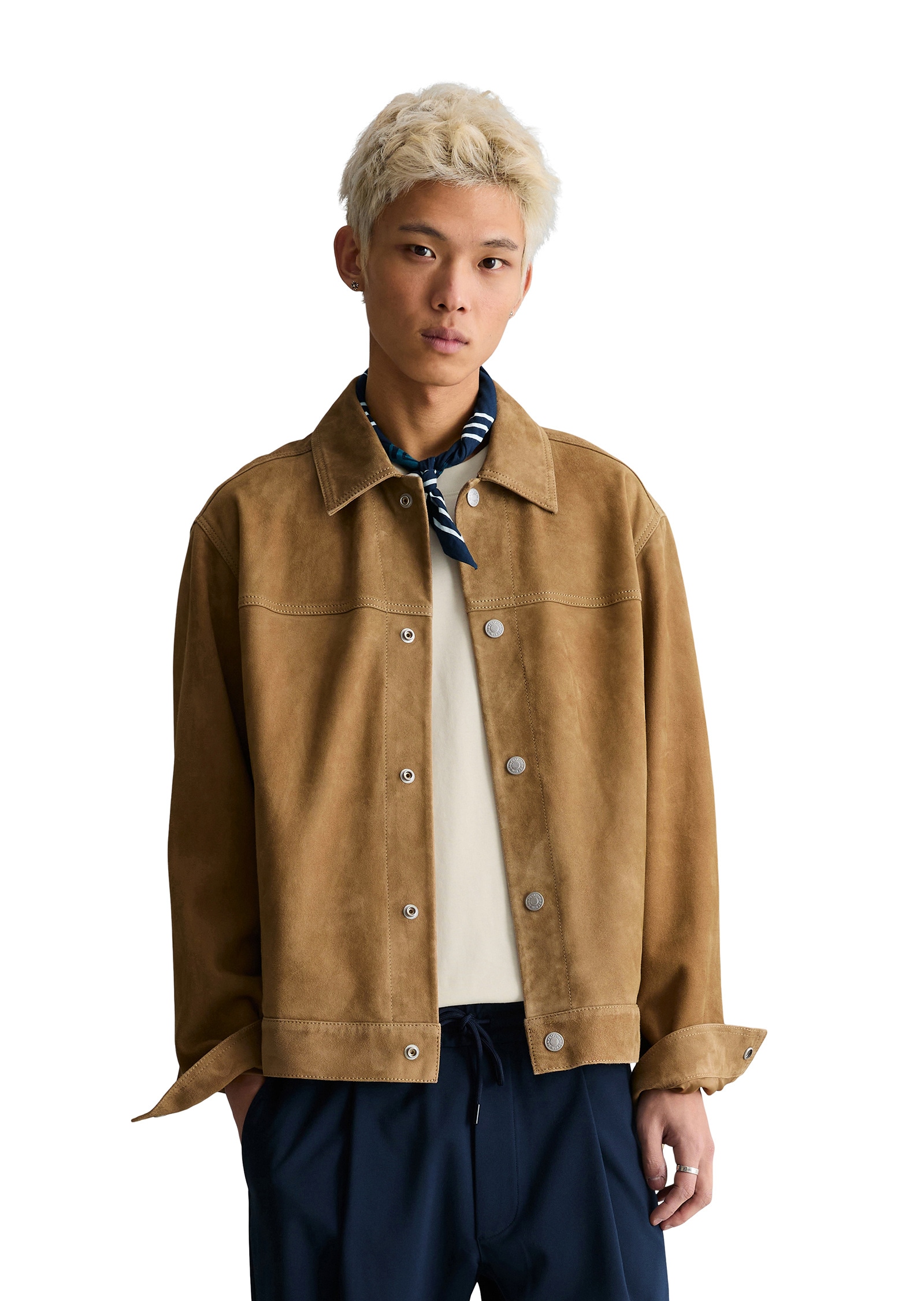 Marc OPolo DENIM Lederjacke "aus weichem Veloursleder" günstig online kaufen