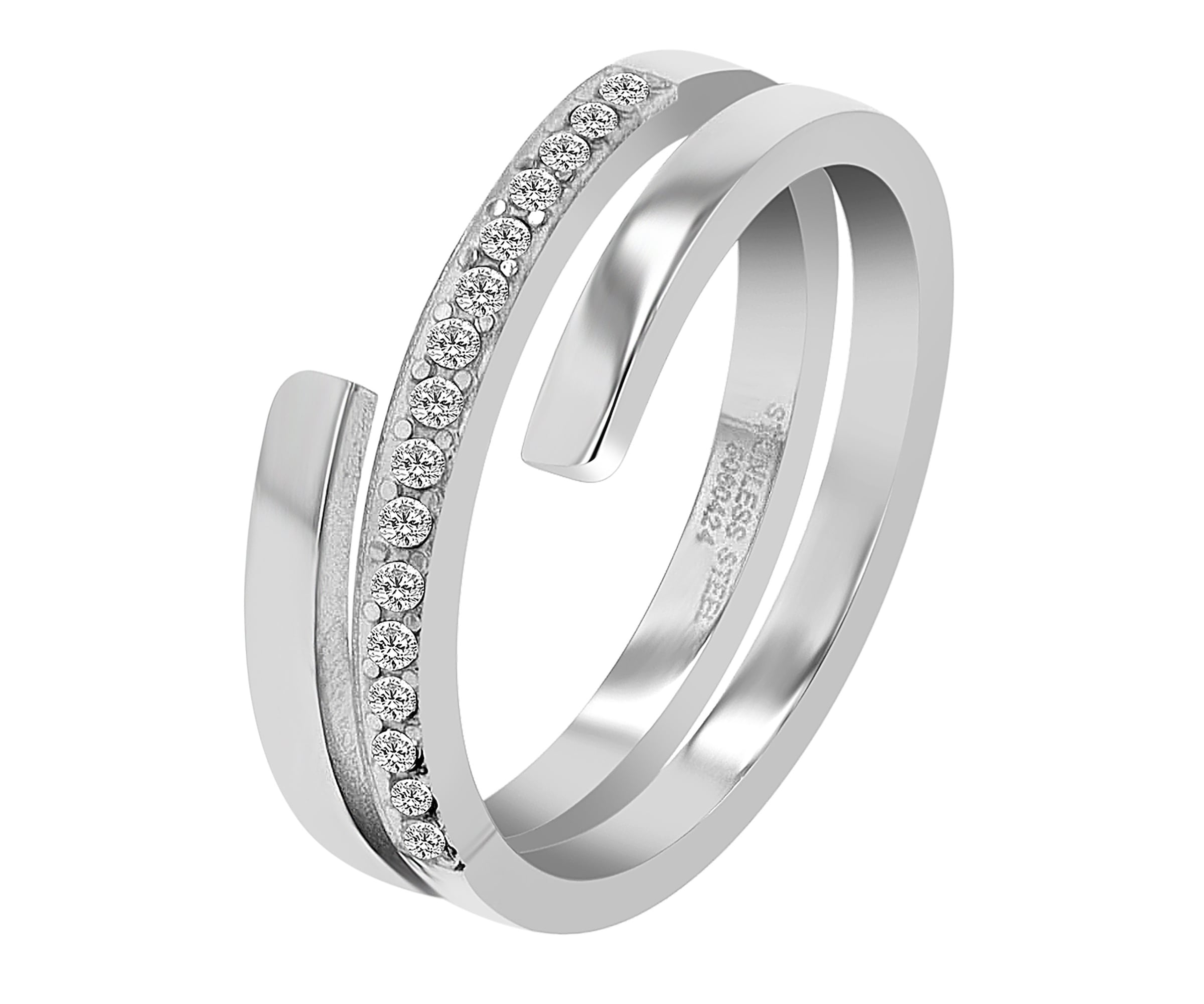 Fingerring »Damen Ring aus Edelstahl mit Zirkonia«