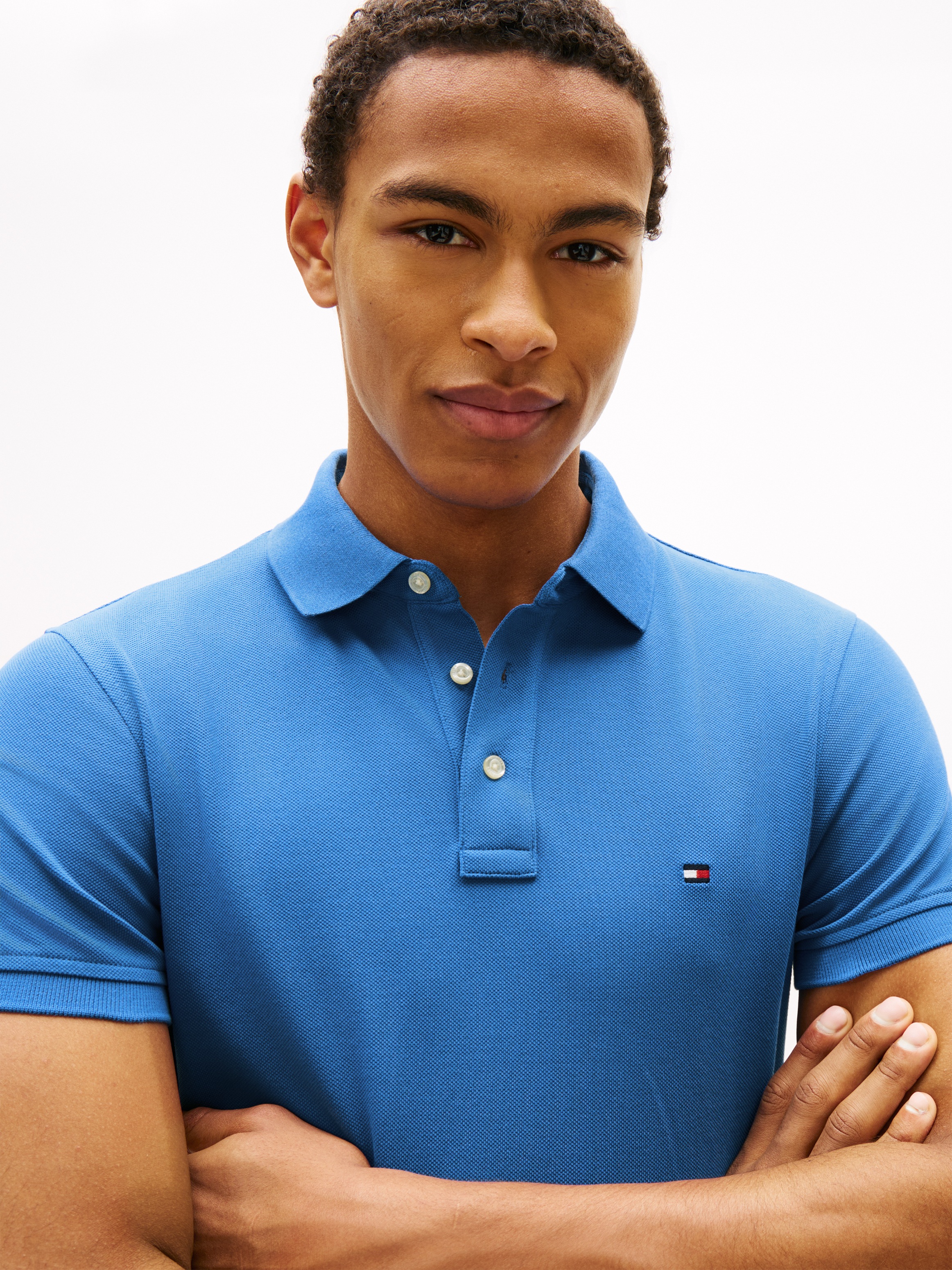 Tommy Hilfiger Poloshirt "1985 SLIM POLO" Markenstickerei, aus Baumwoll-Piq günstig online kaufen