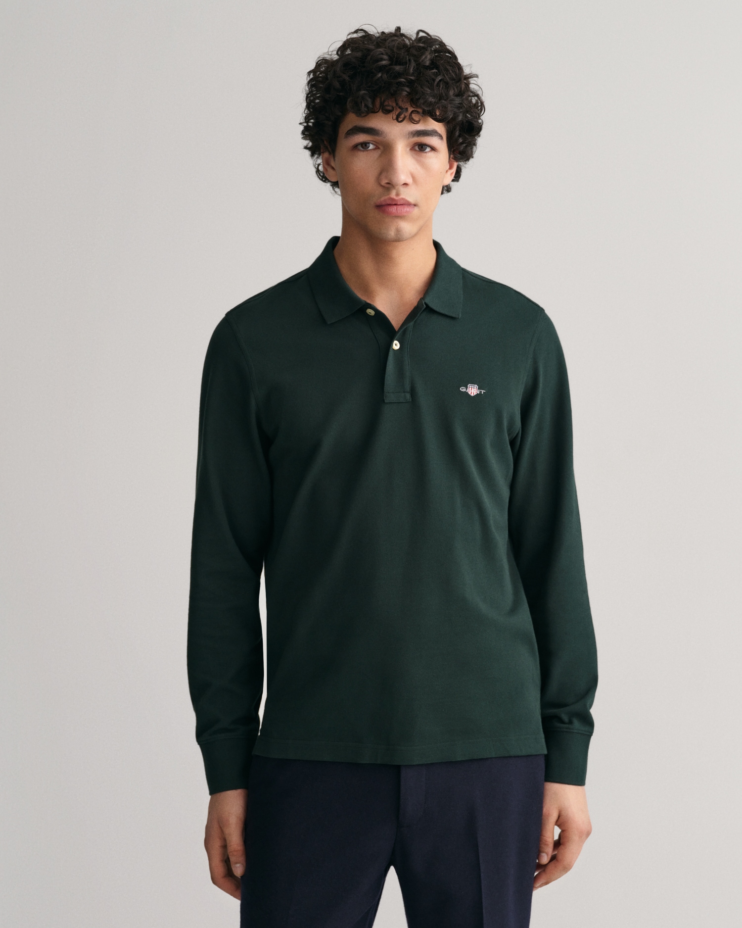Gant Poloshirt "REG SHIELD LS PIQUE RUGGER", mit Logotickerei auf der Brust günstig online kaufen