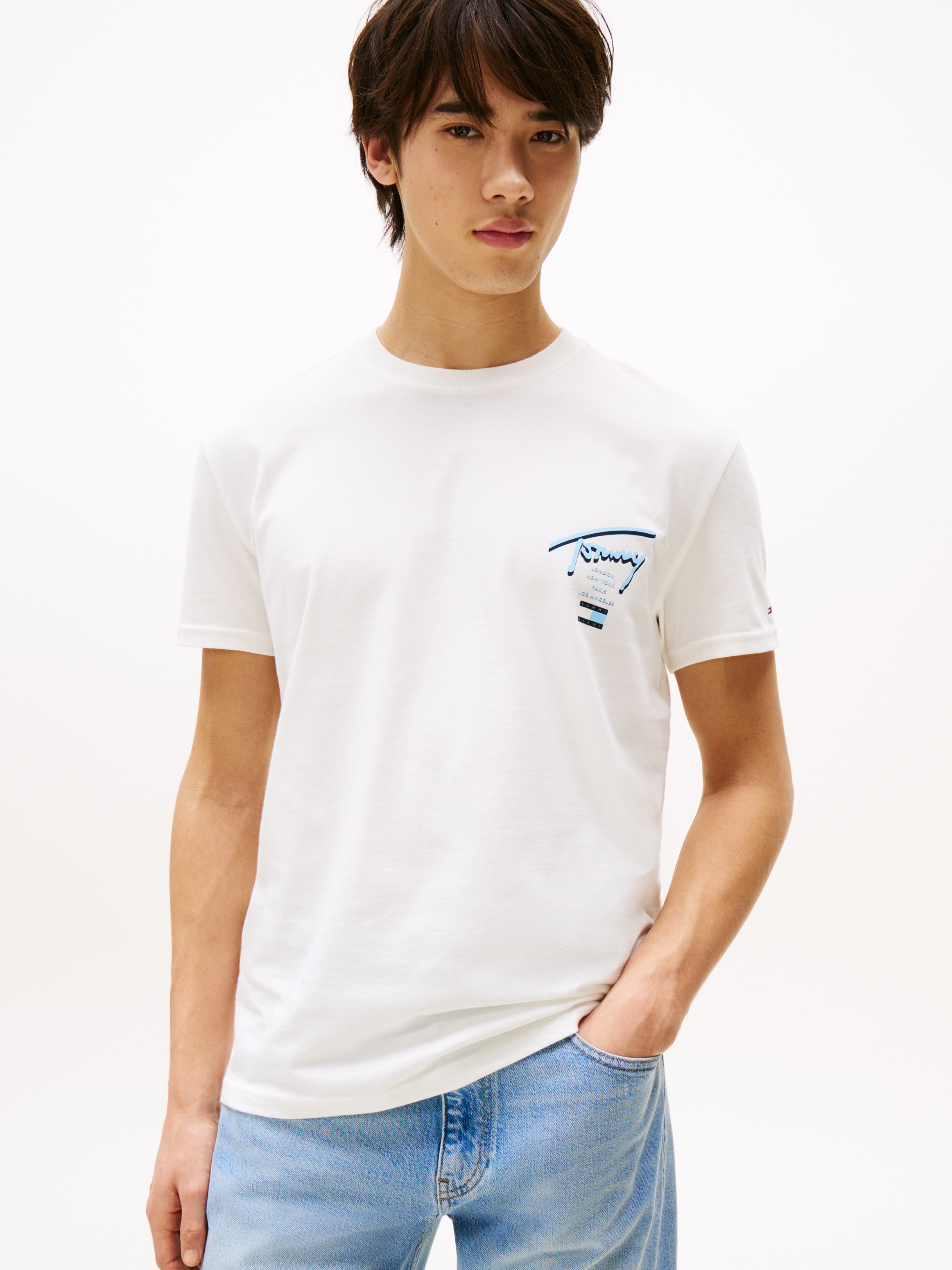 Tommy Jeans T-Shirt "TJM REG SIGNATURE CITY TEE", mit großem Rückenprint günstig online kaufen