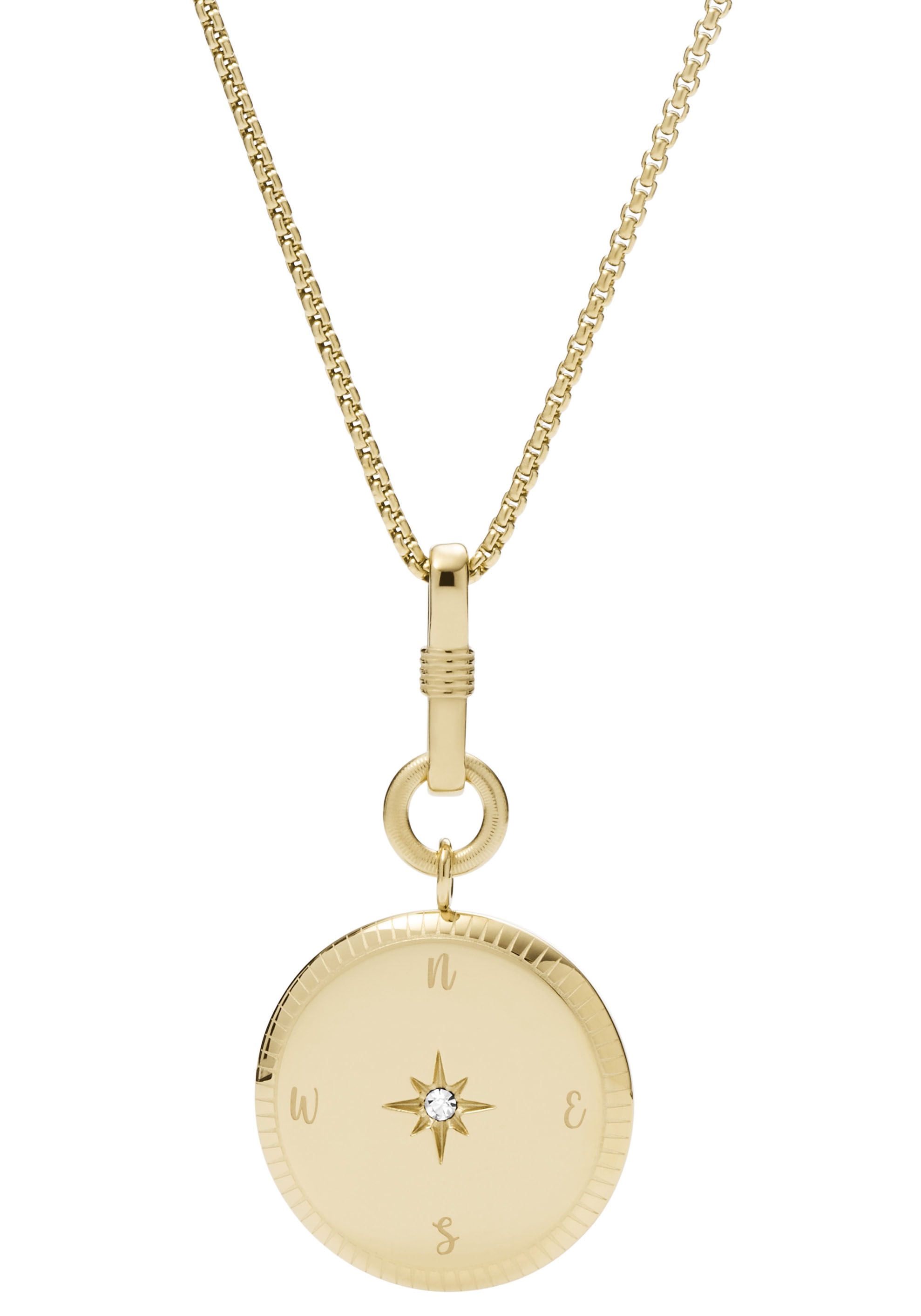 Fossil Kette mit Anhänger »GEORGIA, JF03934710«, mit Glasstein kaufen