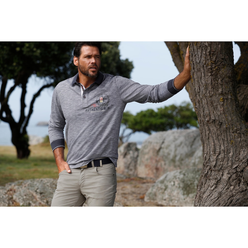 Man's World Langarm-Poloshirt