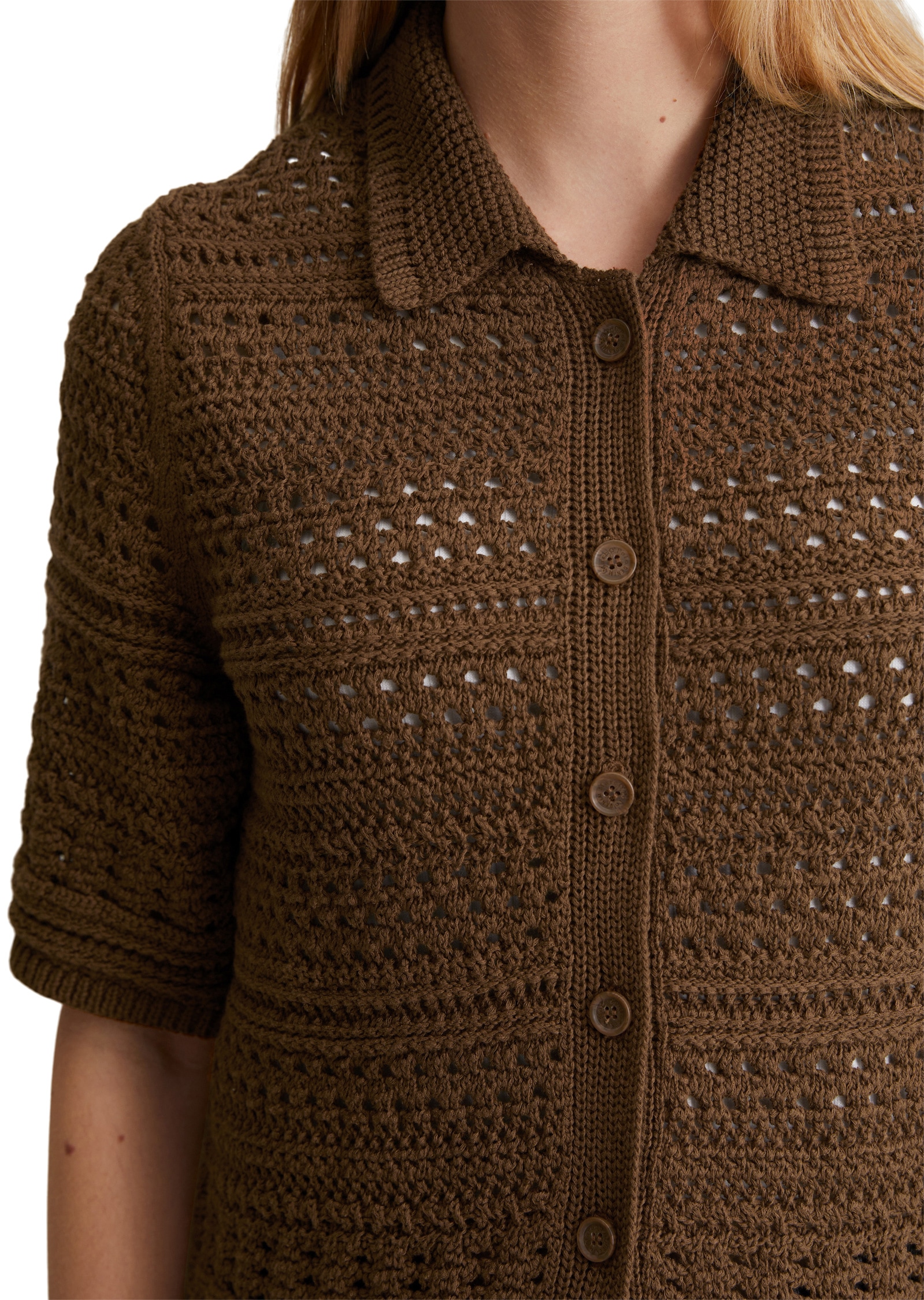 Marc O'Polo DENIM Cardigan »in Häkel-Optik«