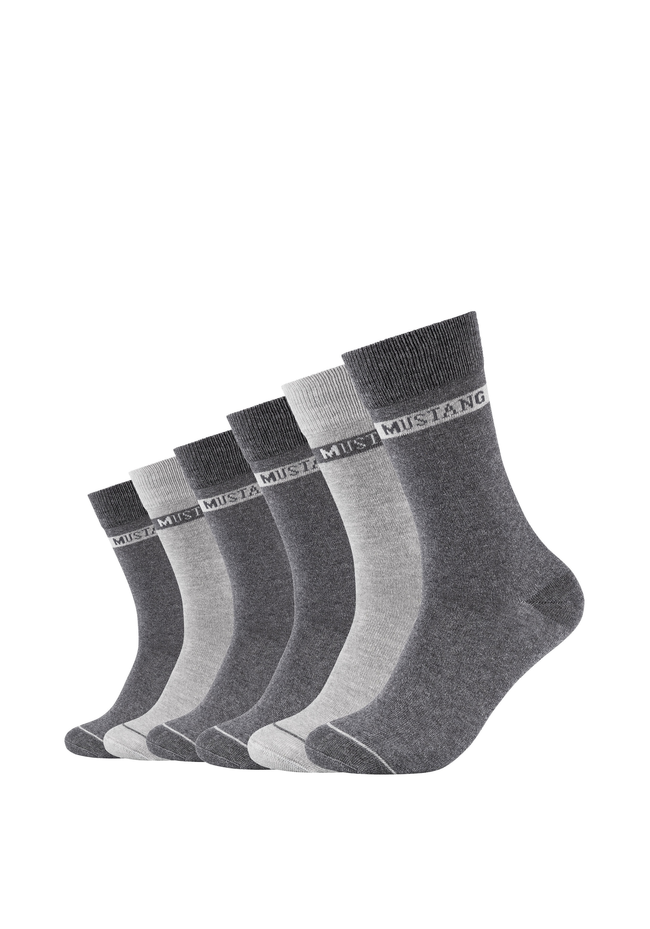 MUSTANG Socken "casual" 6 Paar tlg. weicher und elastischer Komfortbund günstig online kaufen
