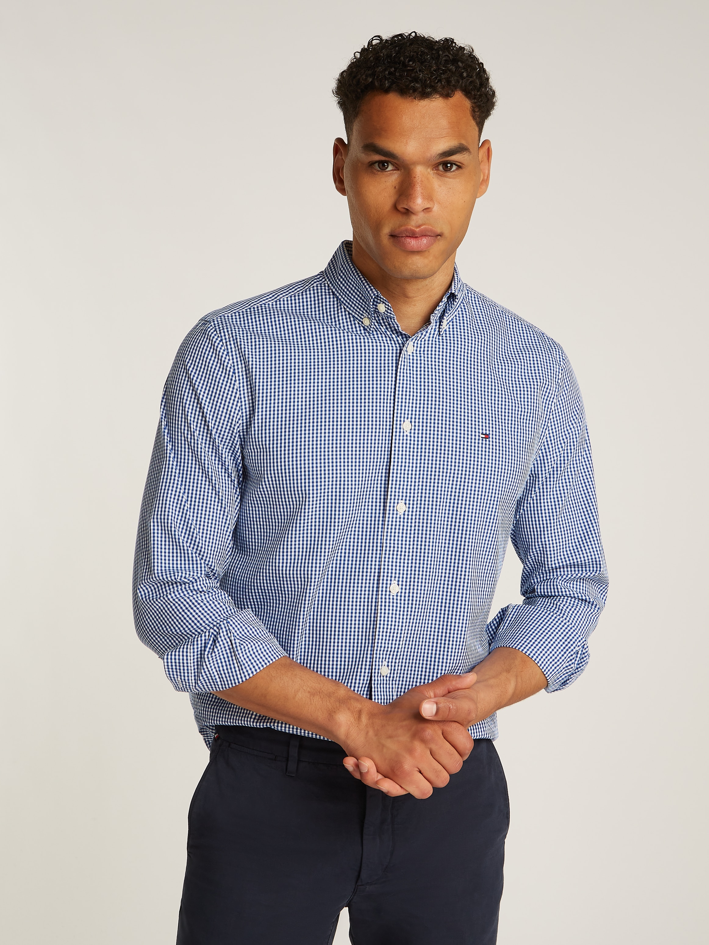 Businesshemd »FLEX POPLIN GINGHAM RF SHIRT«, mit Karomuster