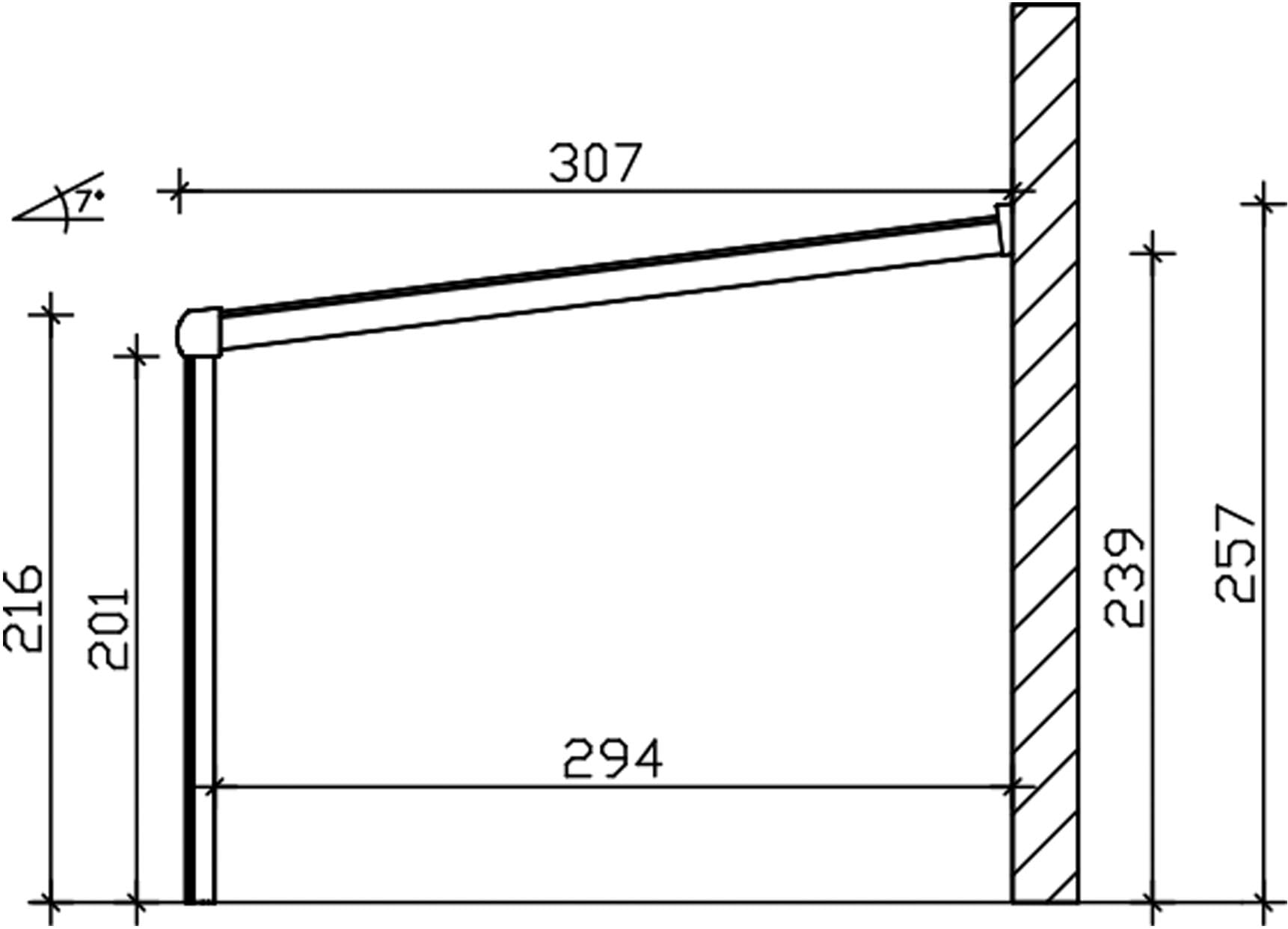 Skanholz Terrassendach »Garda« Aluminium
