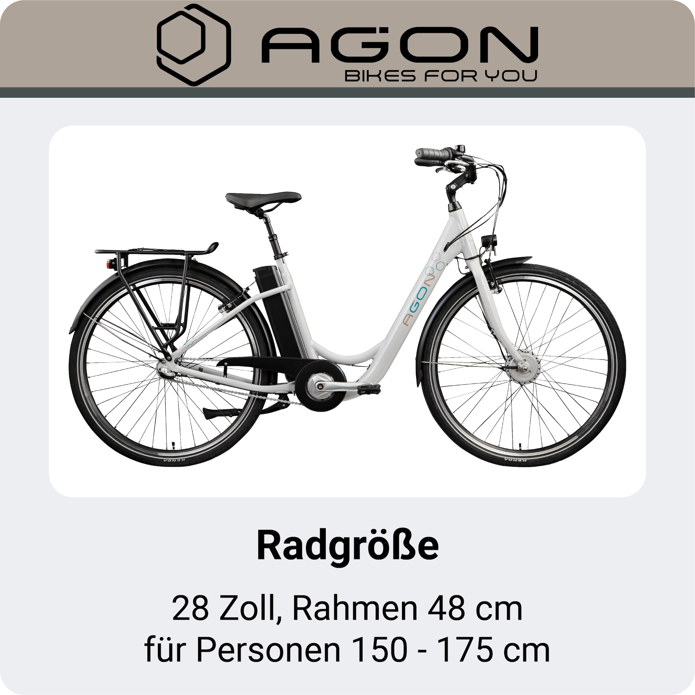 AGON »Aurora« 3 Gang Nabenschaltung Frontmotor 250 W Pedelec, Elektrofahrrad für Damen u. Herren