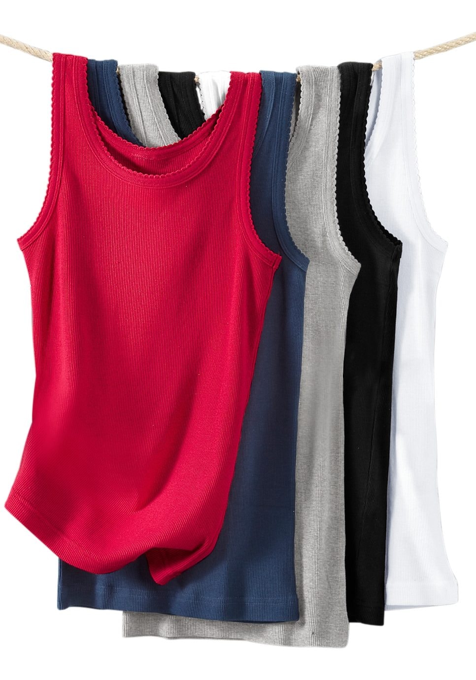 Tanktop, fleur | weicher Unterhemd, Unterziehshirt Doppelripp-Qualität, bestellen (5er-Pack), aus online BAUR petite