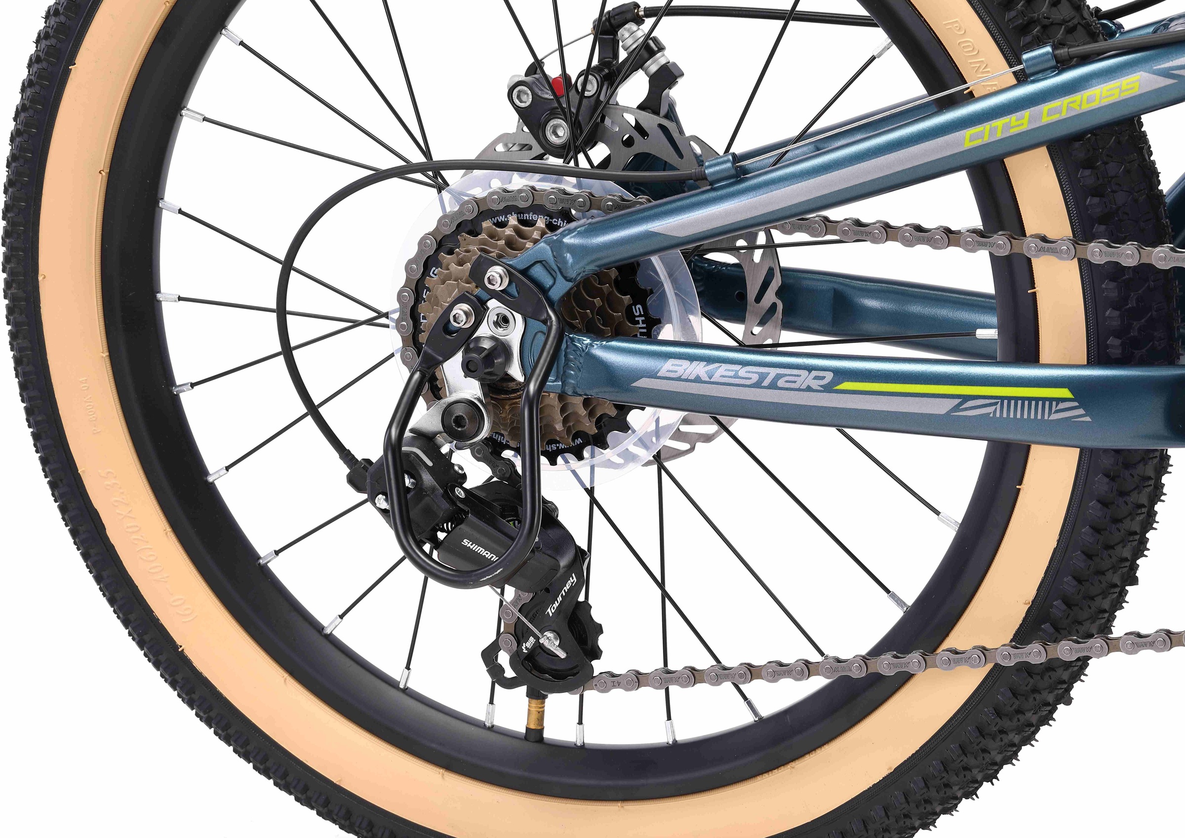 Bikestar Jugendfahrrad, 7 Gang, Shimano, RD-TY21 Schaltwerk, Kettenschaltung
