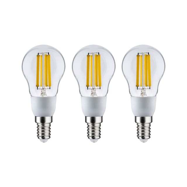 Paulmann LED-Leuchtmittel »Eco-Line 3er Pack Tropfen 525lm 2,5W 3000K klar  230V«, Warmweiß | BAUR | Standleuchten
