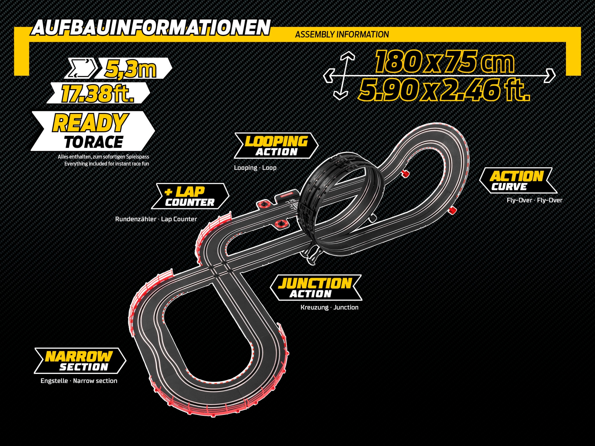 Carrera® Autorennbahn »Carrera GO!!!, Chase n Race«, mit Lichteffekten