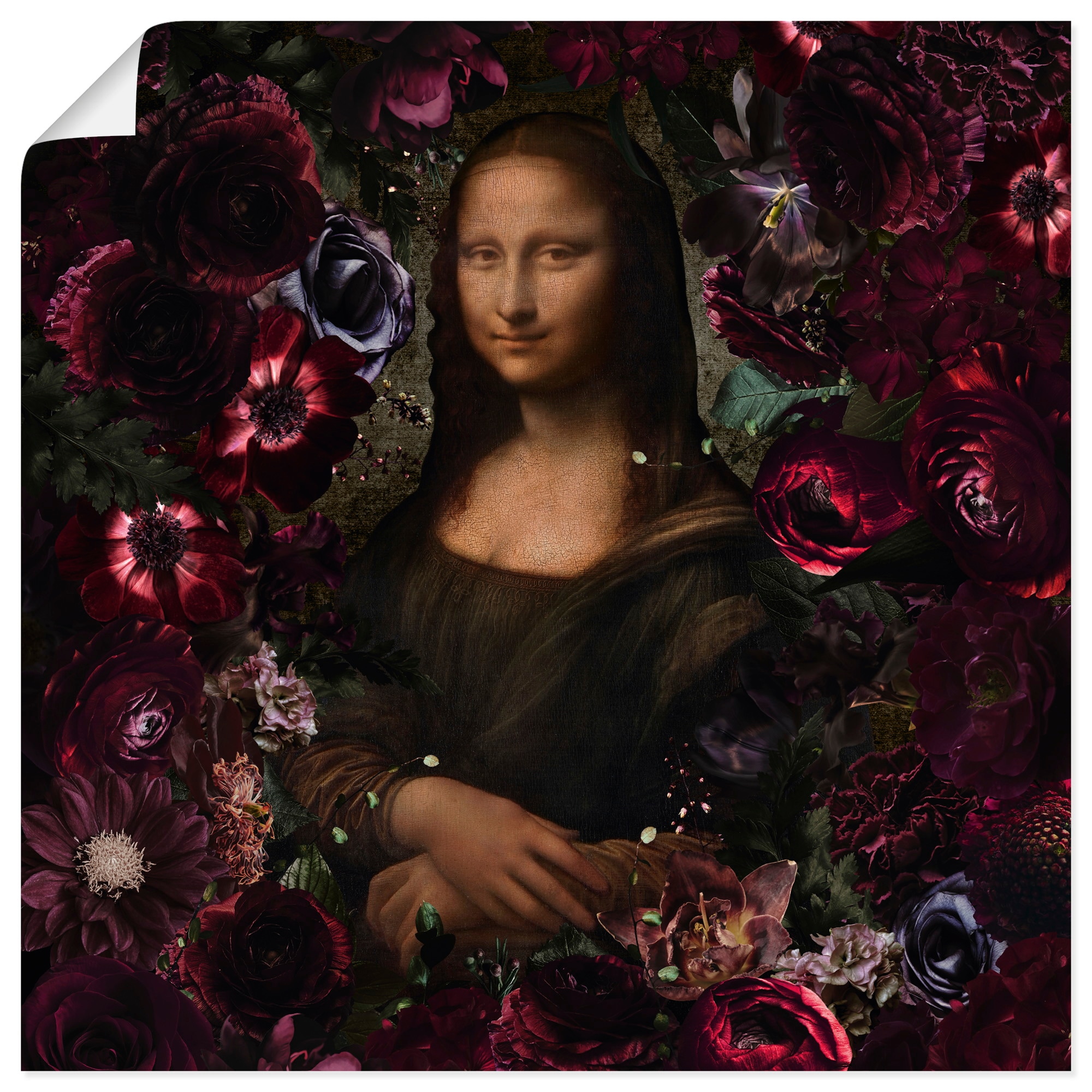 ARTLAND Mona Lisa Da Vinci Adaption Poster Black 100cm