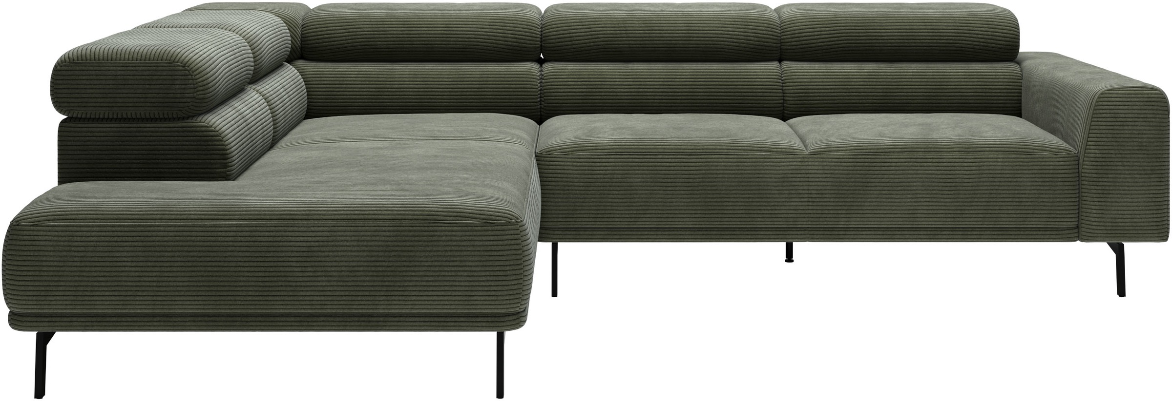 SCHÖNER WOHNEN-Kollektion "Tossa, Modernes Design trifft smarte Funktione, Breite 273 cm" Motorischer Sitzvorzug, Kopfteil-Funktion & Saugroboter-Höhe