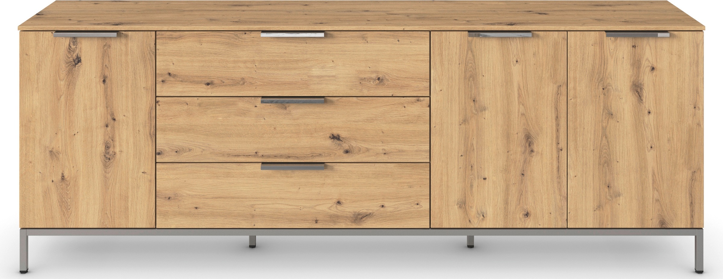 rauch Kombikommode »Kommode Türkommode Sideboard Kombikommode FLIPP«, (Breite 200 cm mit 2 Einlegeböden), 3-türig mit 3 Schubladen und Soft-Close-Funktion