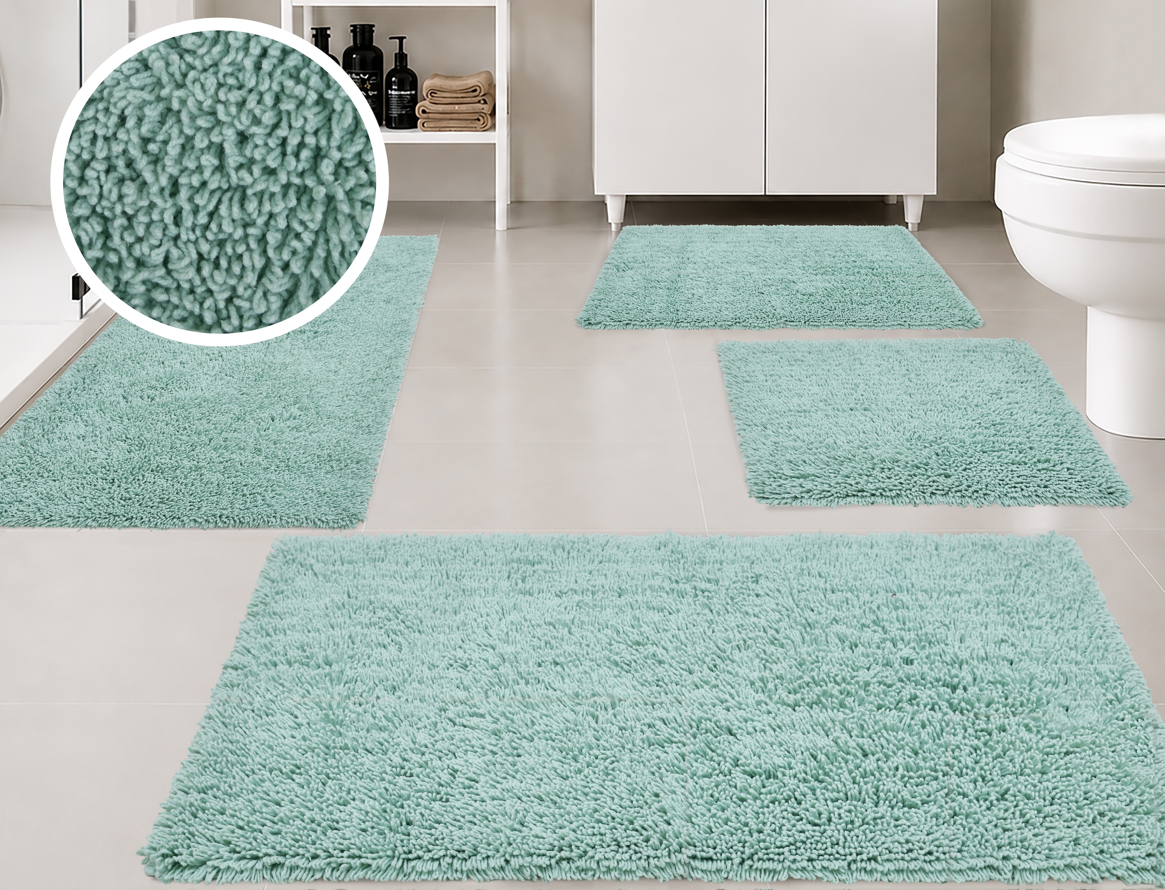 OTTO home Badematte »Xennia, Badvorleger, Badezimmer Teppich, Duschvorleger,« Höhe 28 mm rutschhemmend beschichtet schnell trocknend Badteppich, Uni Farben