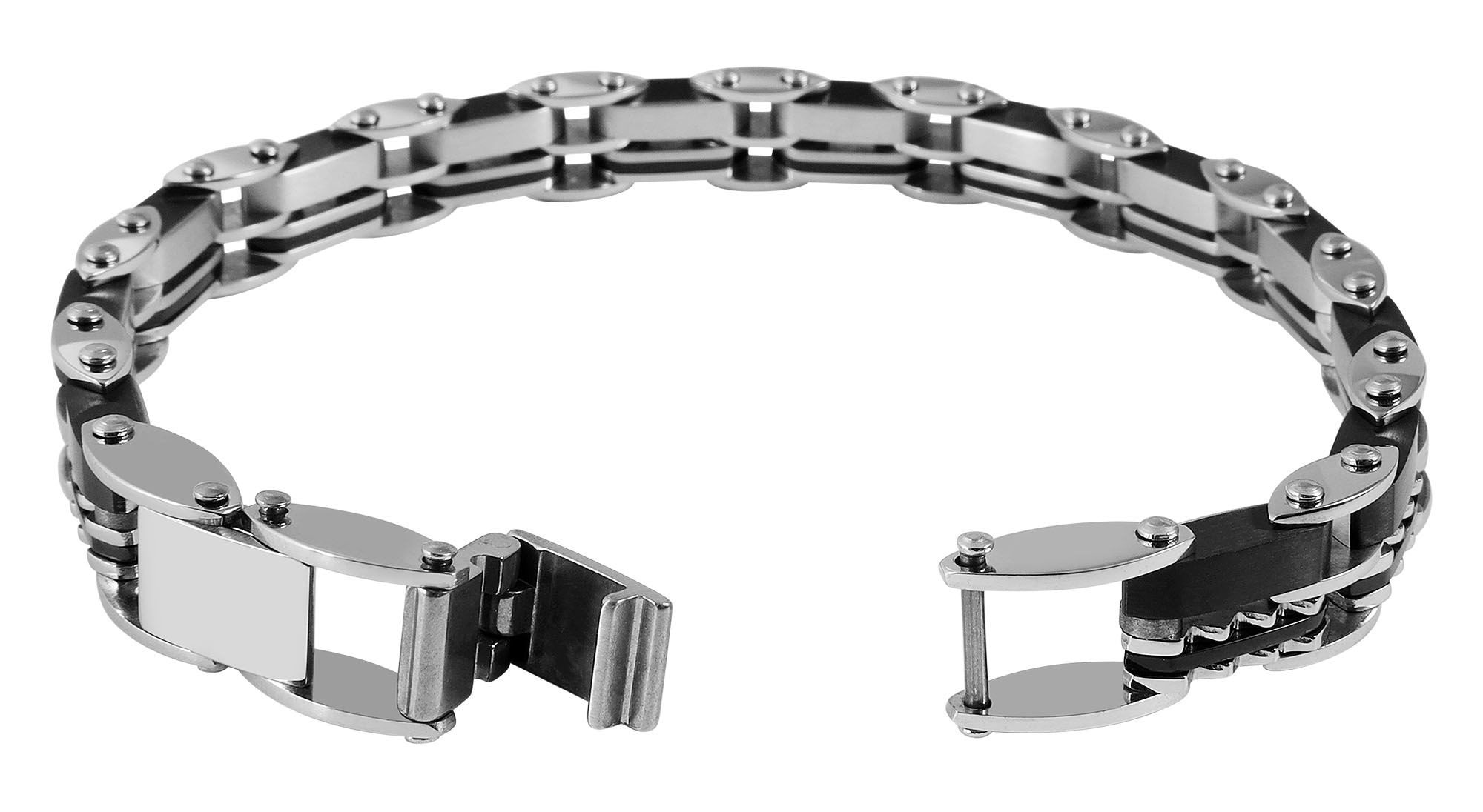 Adelia´s Gliederarmband »Herren Armband – Gliederarmband aus Edelstahl 21 cm« Zum Verschenken – passend für viele Anlässe