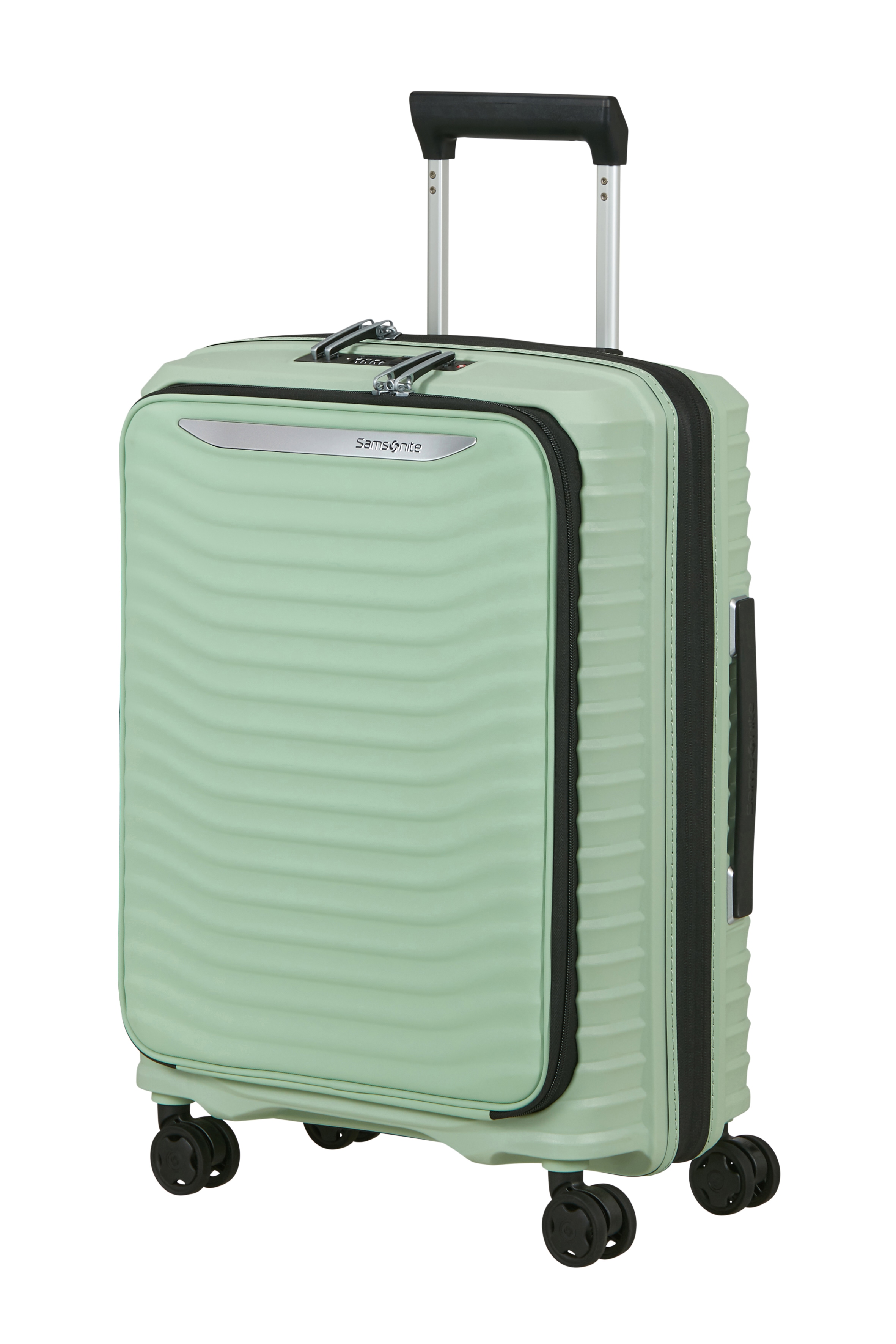 Samsonite Hartschalen-Trolley "Upscape 55 Mit Frontfach" 42 L 4 Rollen Mit Volumenerweiterung, Mit Tragegriff Oben Und Seitlich