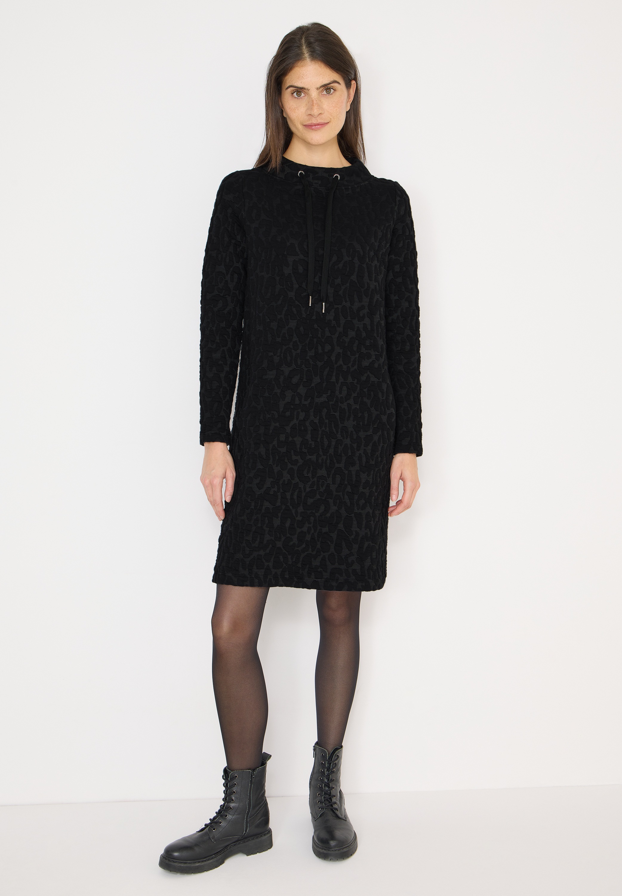 Cecil Sweatkleid Eingrifftaschen mit Leo-Muster