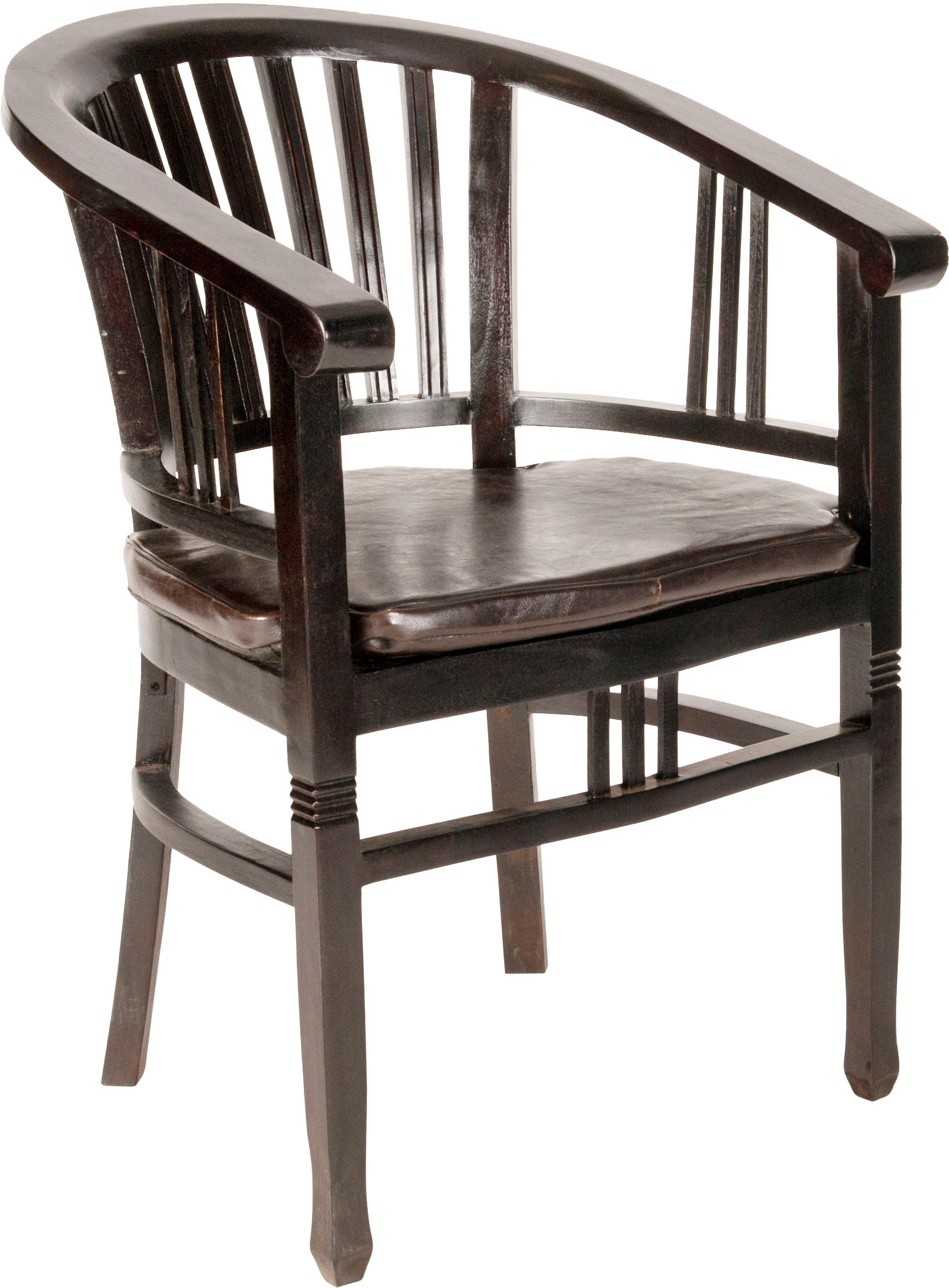 SIT Armlehnstuhl "Samba Lodge Stil Massivholz Antikfinish Esszimmerstuhl" () Armlehnstuhl aus Massivholz im Lodge Stil mit Antikfinish