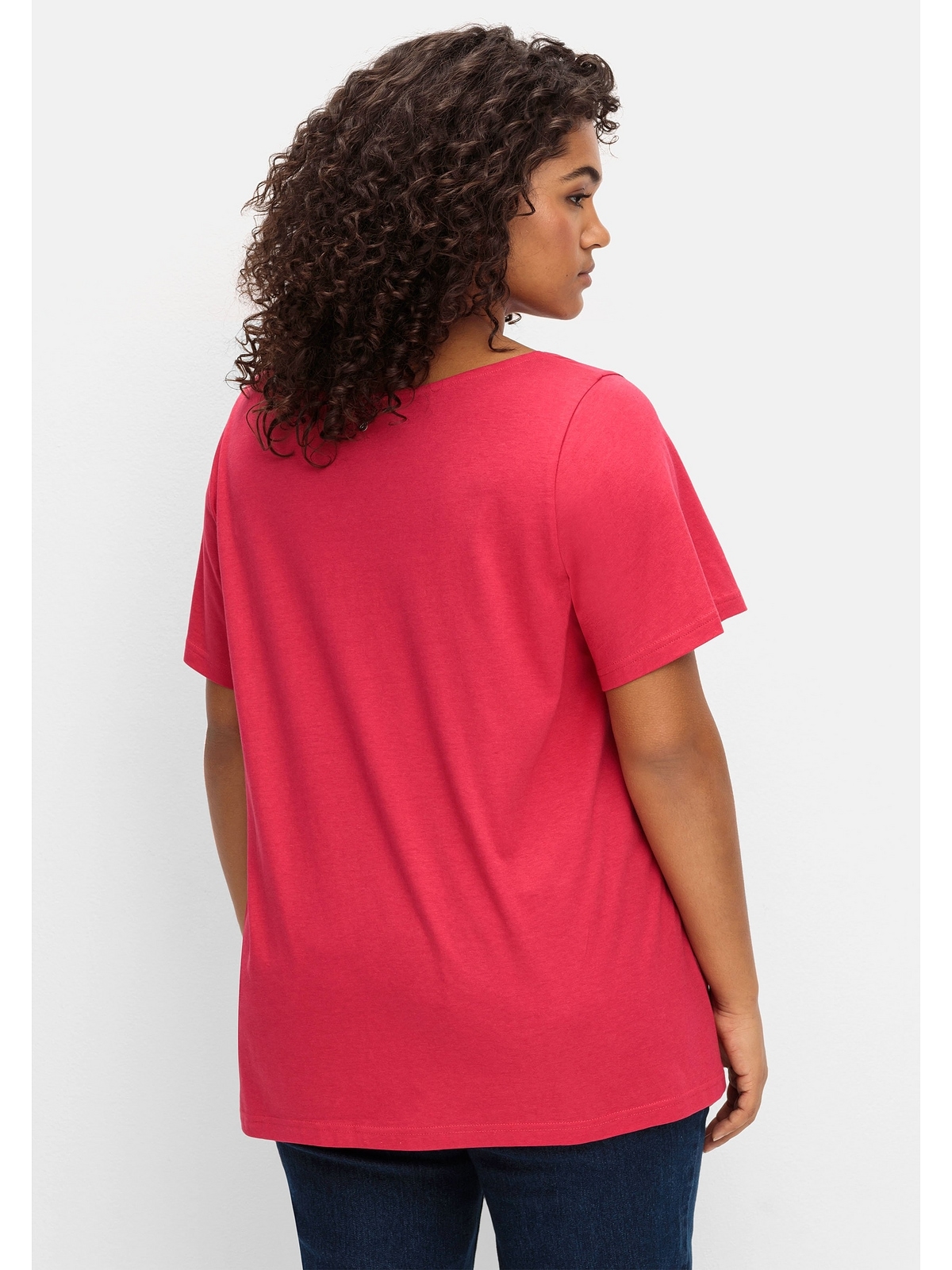Sheego T-Shirt »Große Größen«, mit Flügelärmeln und Karree-Ausschnitt