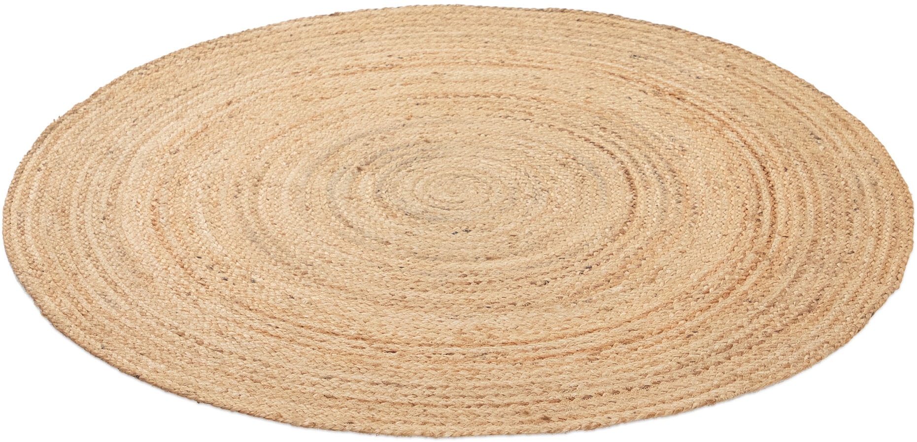 carpetfine Teppich »Nele Juteteppich Naturfaser«, rund, 6 mm Höhe, geflochtener Wendeteppich aus 100%Jute, in rund und oval, viele Größen