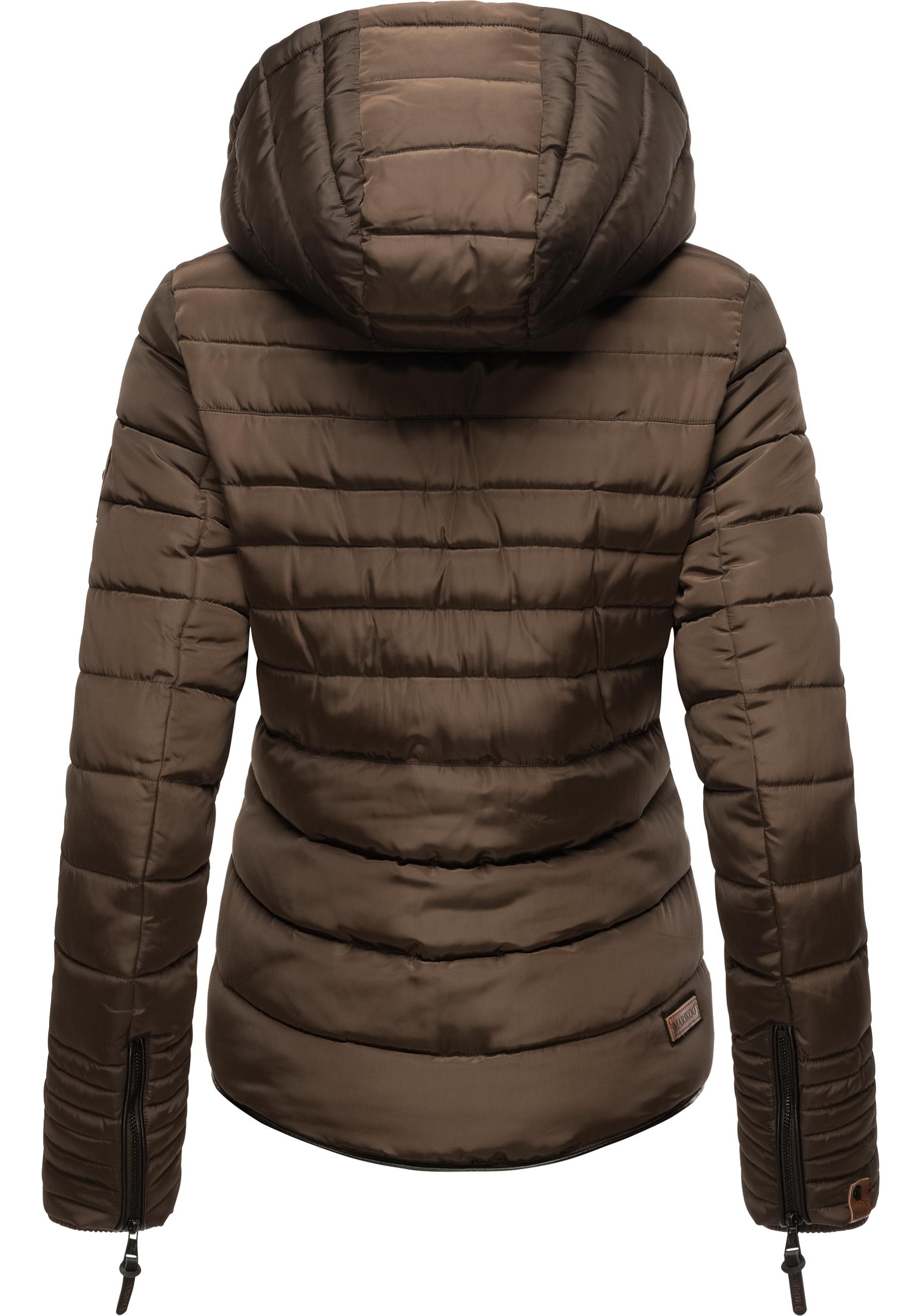 Marikoo Winterjacke »Amber«, mit Kapuze, stylische Steppjacke mit Teddyfutter