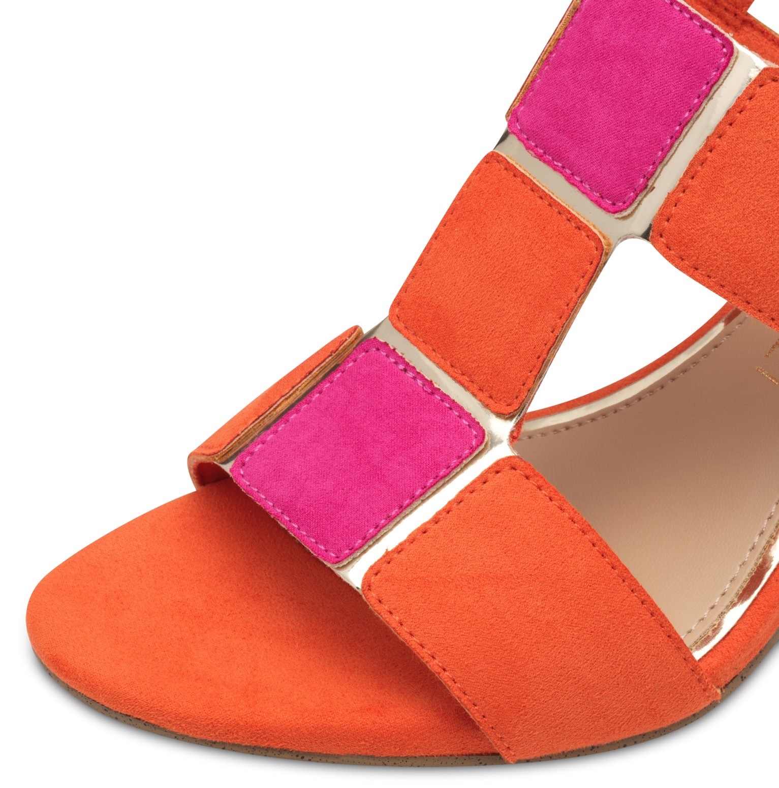 MARCO TOZZI Sandalette, Blockabsatz, Sommerschuh, Sandale mit kontrastfarbenen Details