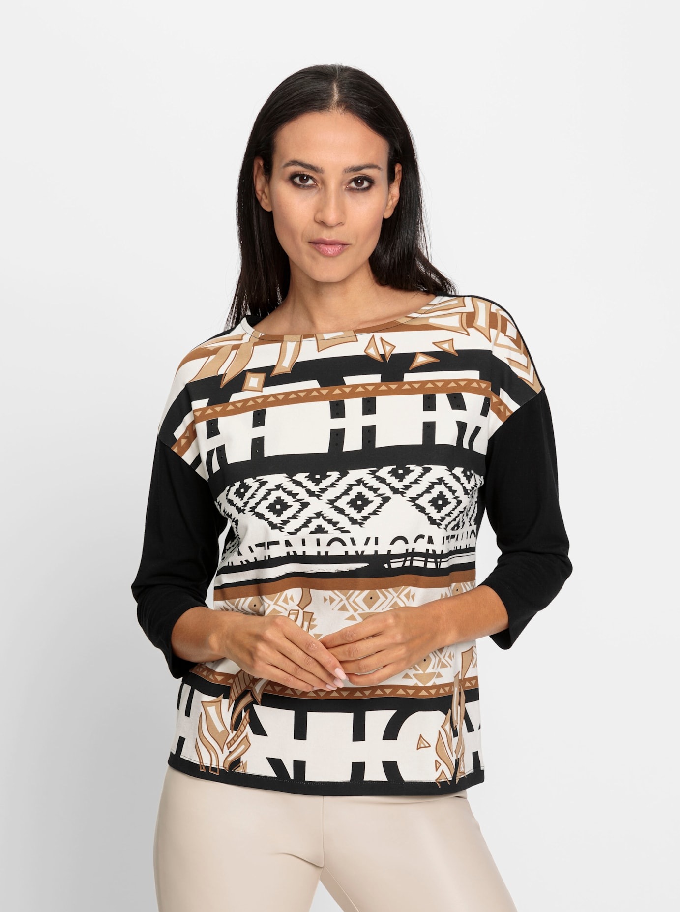 heine Rundhalsshirt "Druck-Shirt" 1 Stk. günstig online kaufen