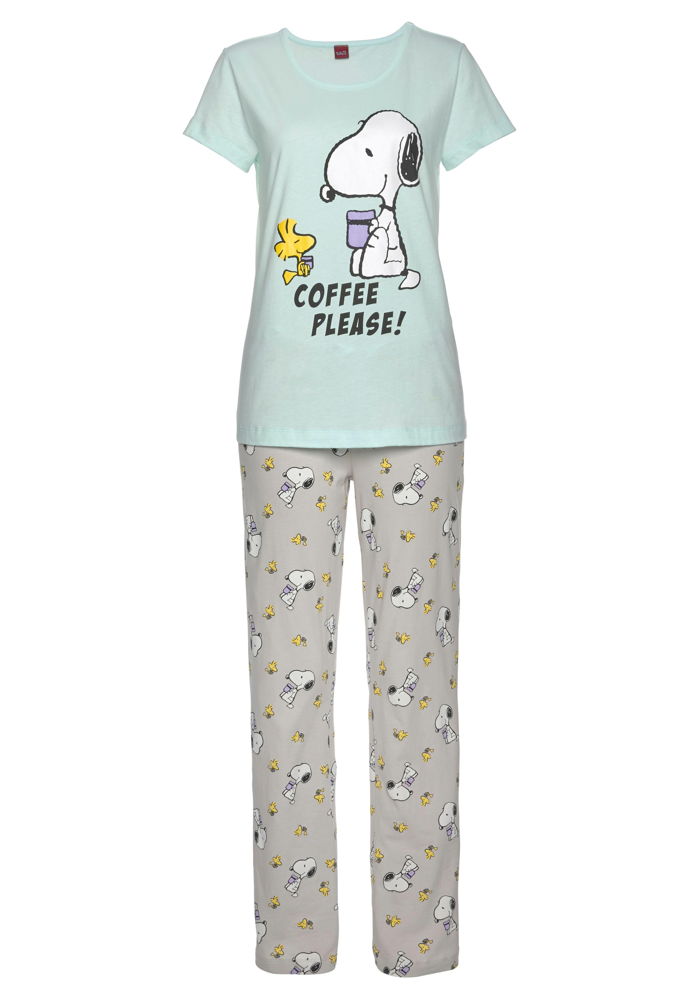 Peanuts Pyjama 2 Stk. tlg., mit Snoopy und Woodstock Druck günstig online kaufen