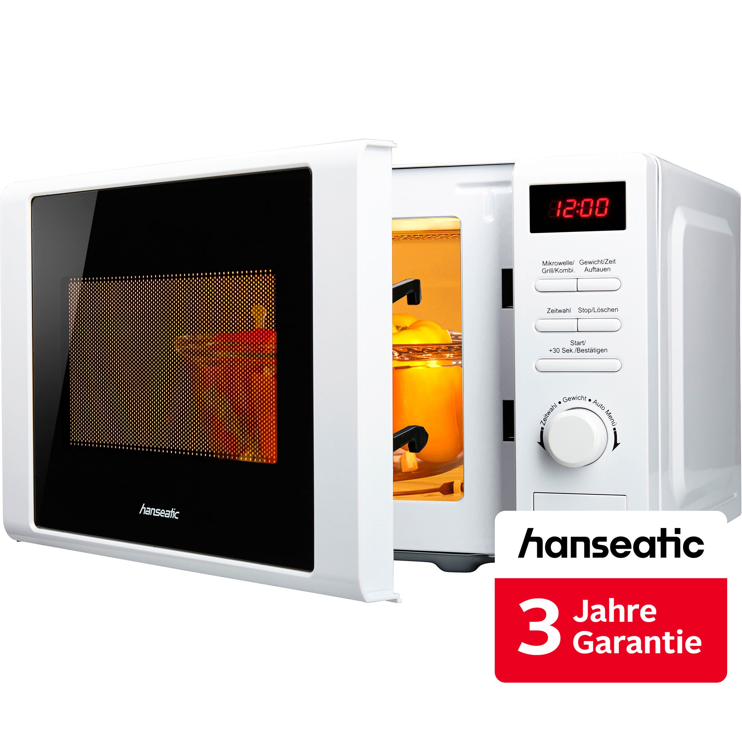 Hanseatic Mikrowelle "819021" Grill Mikrowelle 700 W inkl. 3 Jahre Herstellergarantie
