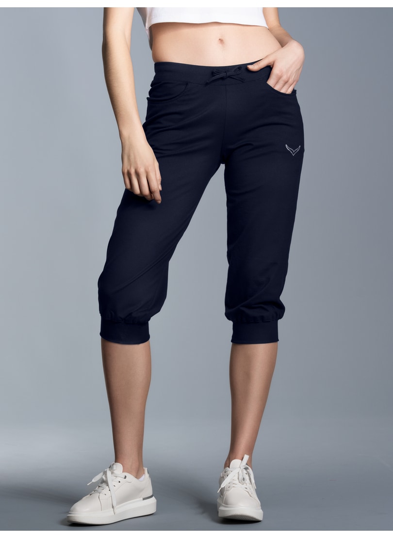 Trigema Jerseyhose "TRIGEMA Hüfthose mit Kristallsteinen" günstig online kaufen