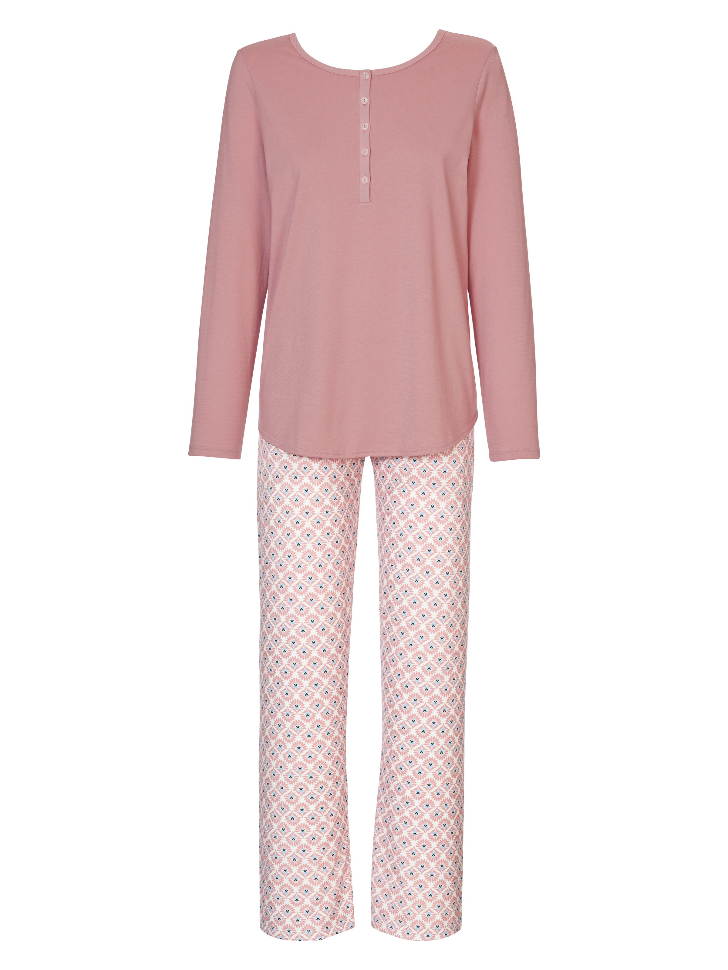 CALIDA Pyjama "Lovely Nights" 2 Stk. tlg., mit Knopfleiste am Aussschnitt günstig online kaufen