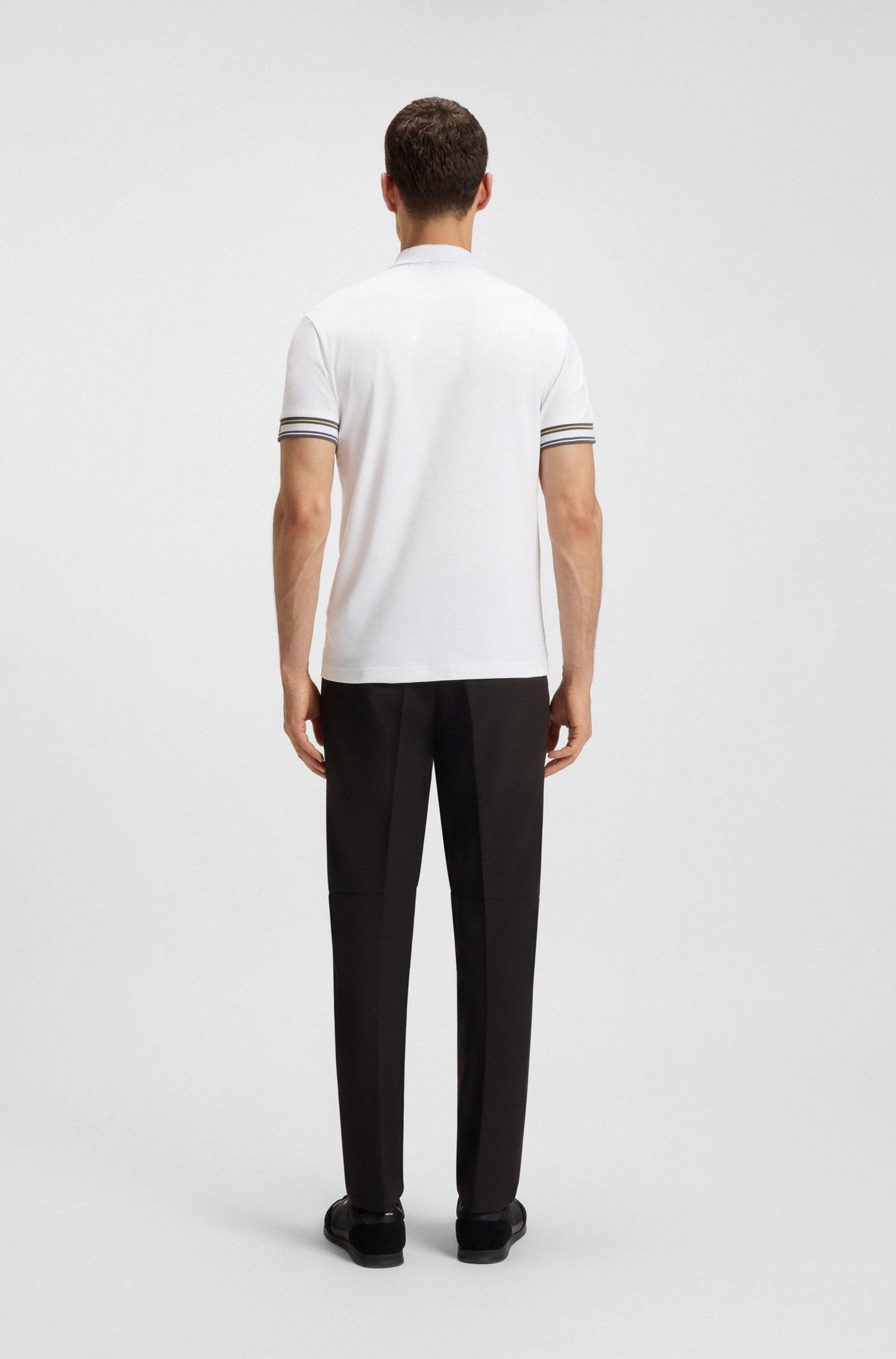 BOSS GREEN Poloshirt »Polo Zone«, mit Piqué-Streifen und einem Logo am Ärmel