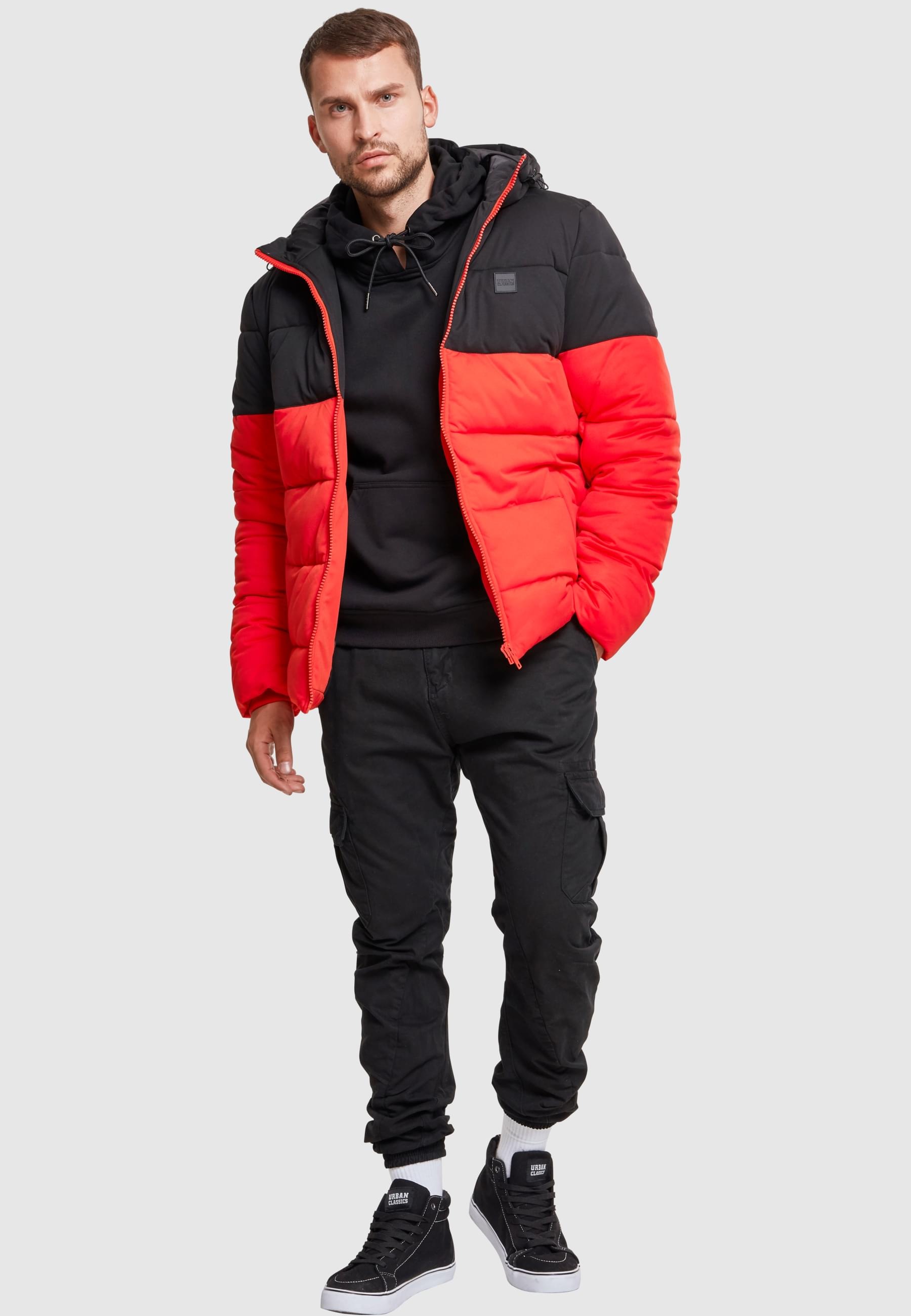 URBAN CLASSICS Winterjacke »Urban Classics Herren Hooded 2-Tone Puffer Jacket«, (1 St.), mit Kapuze