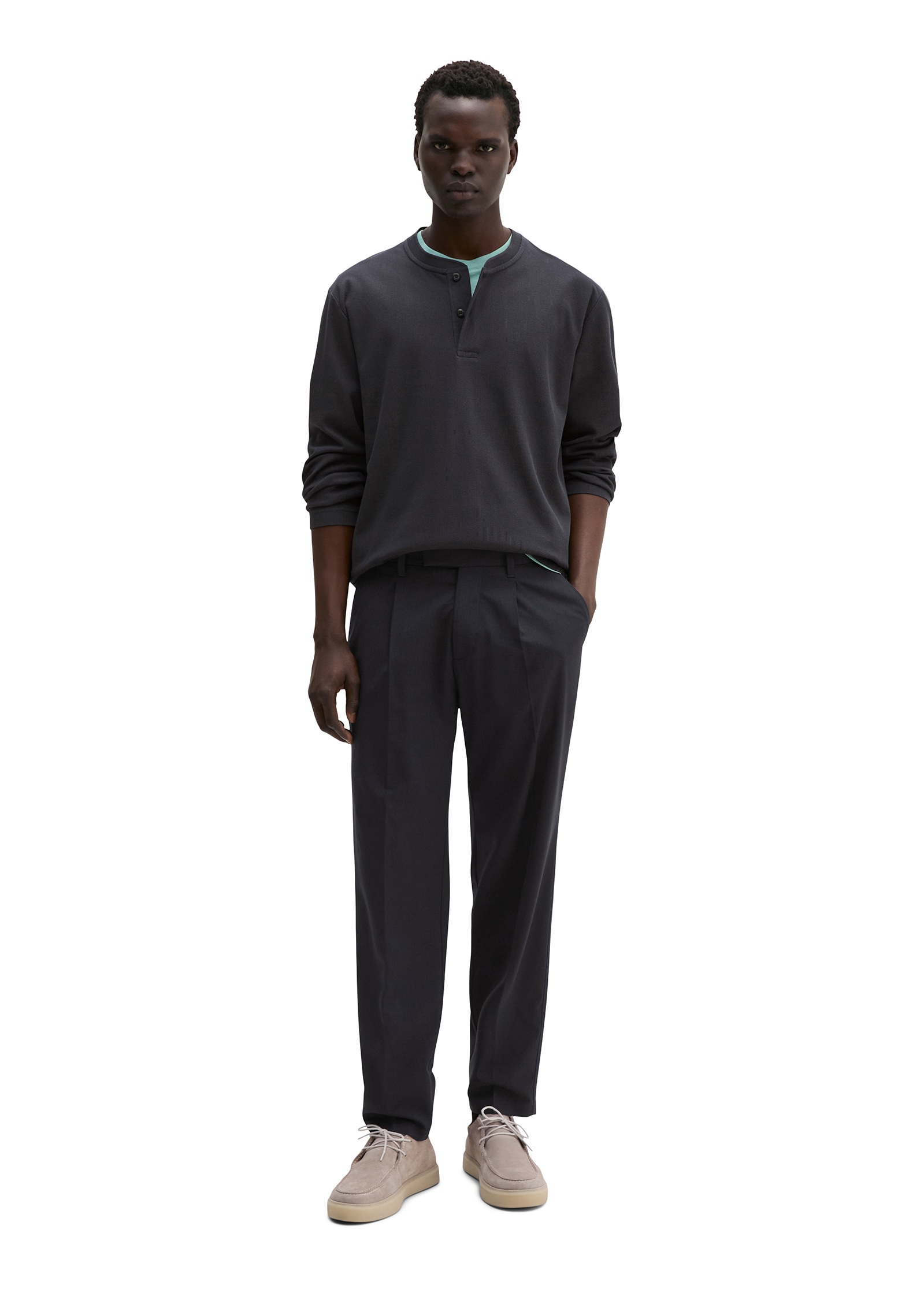 Marc O'Polo Langarmshirt »aus geripptem Interlock-Jersey«