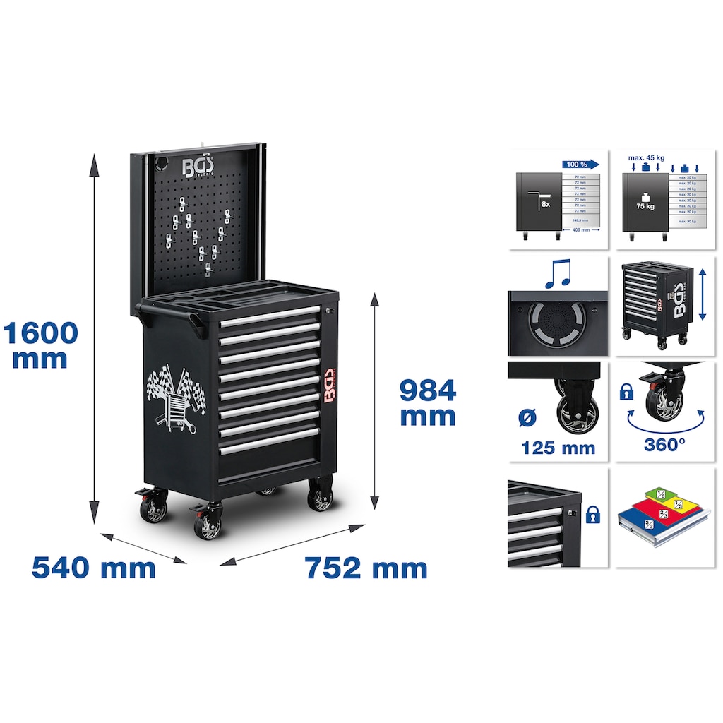 BGS Werkstattwagen »Werkstattwagen«, (Set)