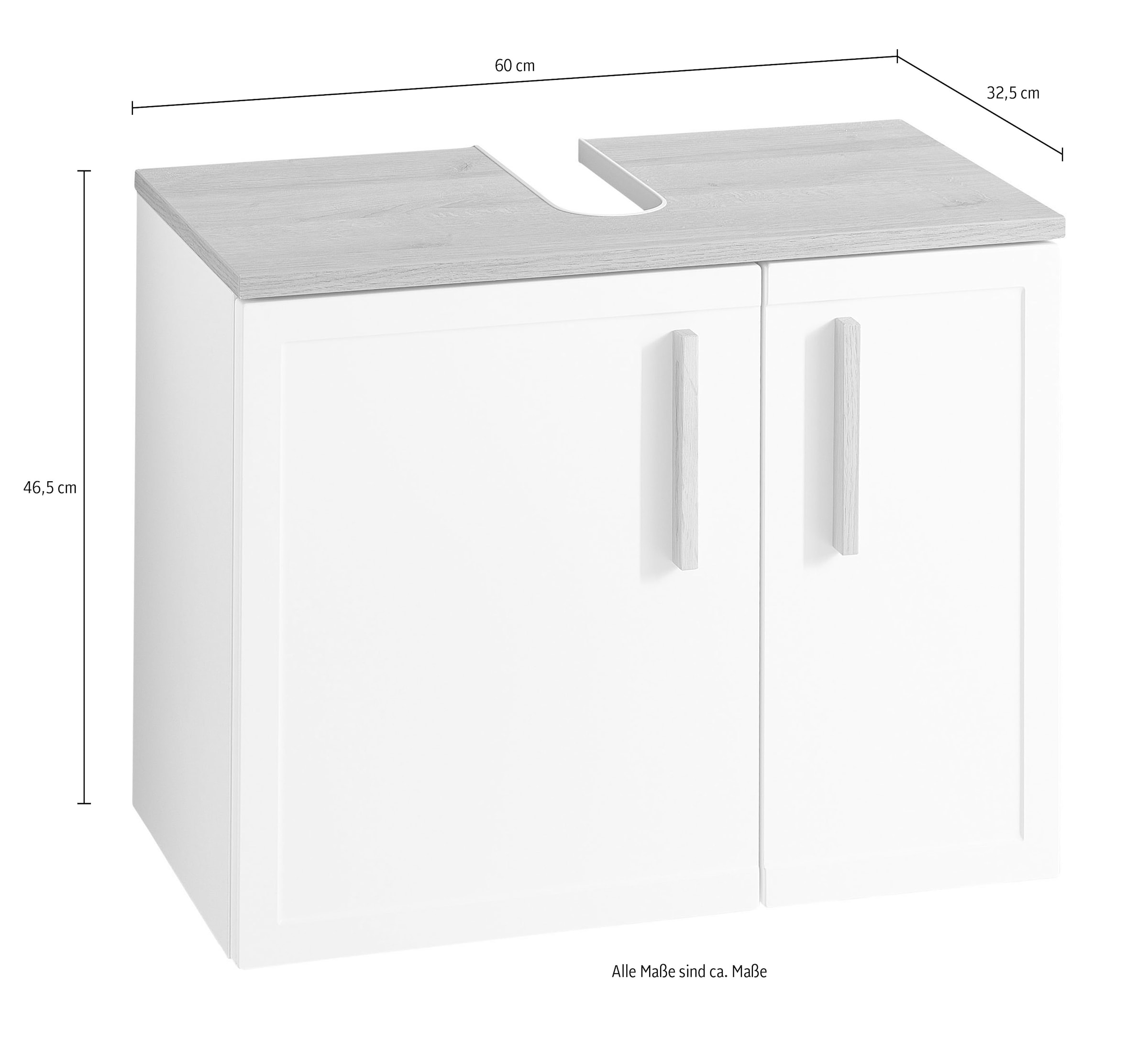 Saphir Waschbeckenunterschrank »mit Soft-Close und Siphonausschnitt«