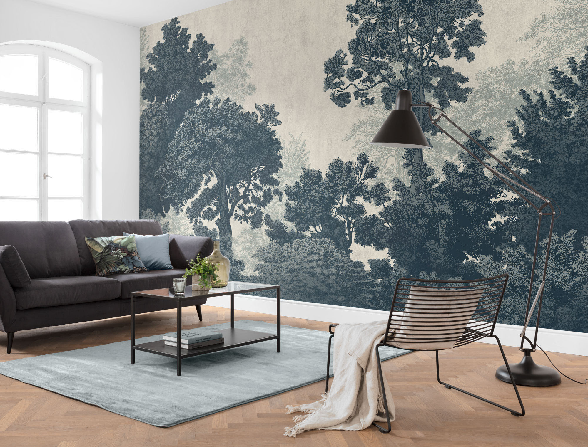 Komar 1100000002199 "Digitaldruck Vlies - Unfading Trees - Größe 400 x 250 cm" bedruckt glatt Wohnzimmer, Schlafzimmer
