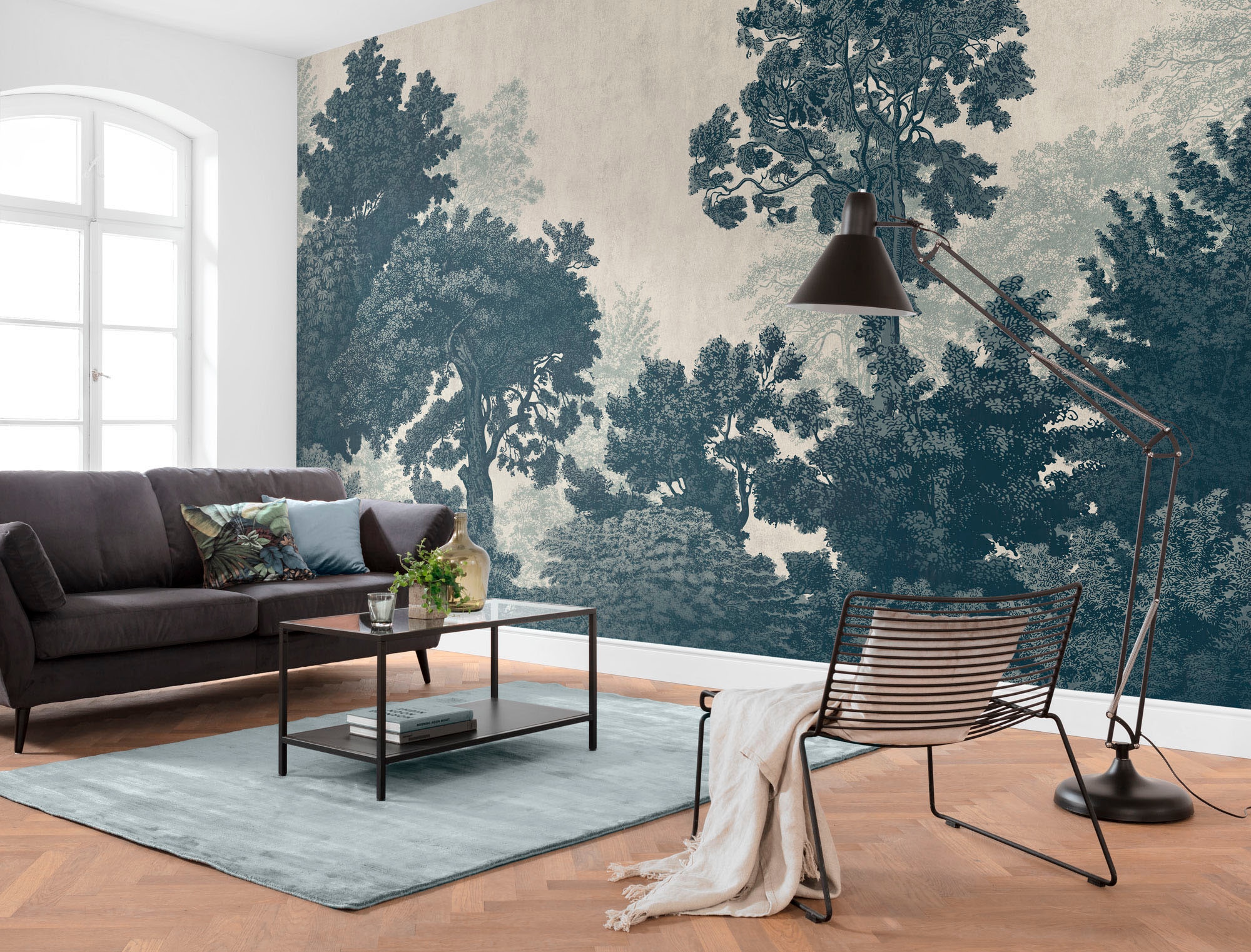 KOMAR Fototapete "Digitaldruck Vlies - Unfading Trees - Größe 400 x 250 cm", Rollen: 1, beige, Schlafzimmer, Tapeten, Wohnzimmer, Schlafzimmer