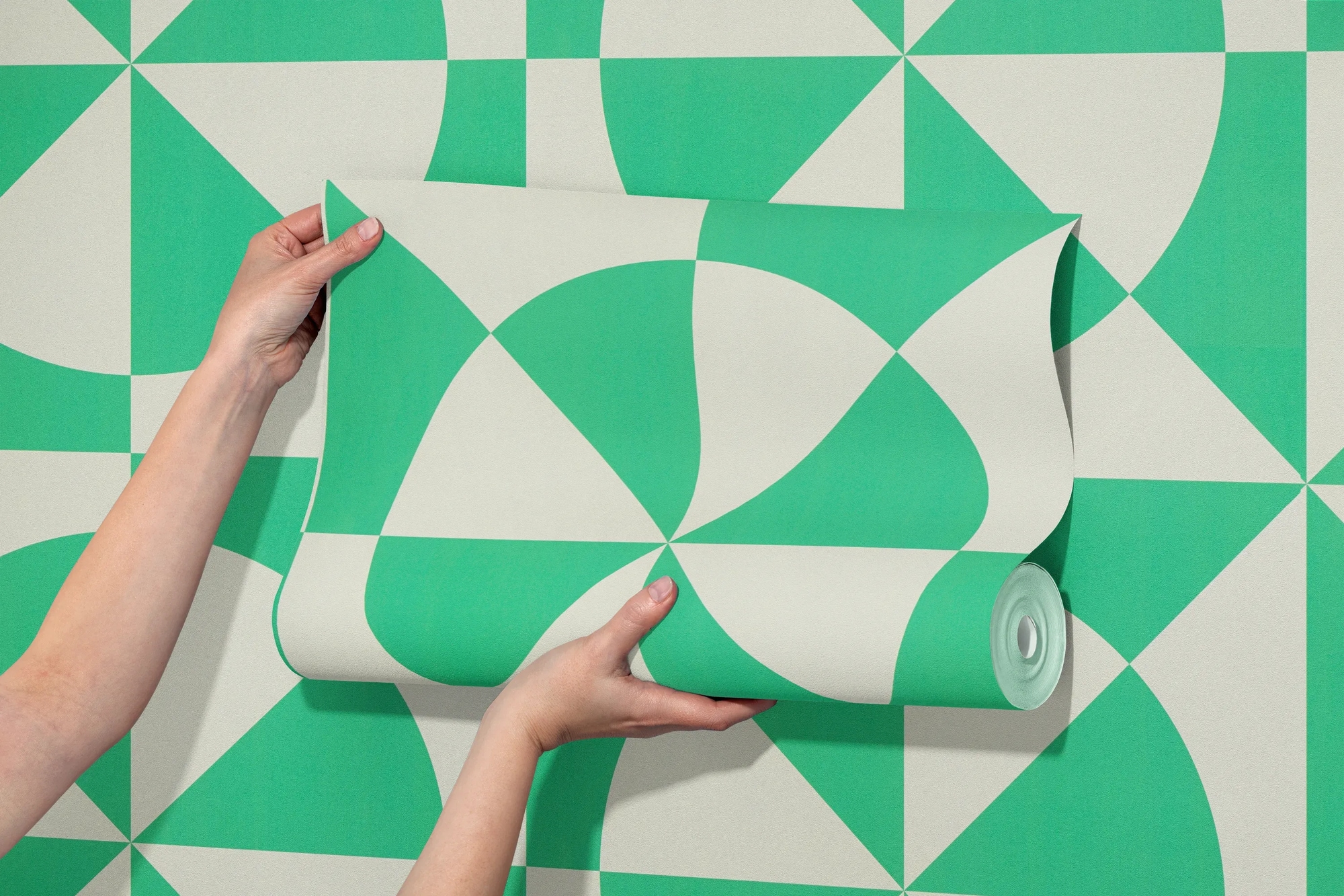 living walls Vliestapete »LIMITED – Pastell Geometrie« geometrisch | minimalistisch leicht strukturiert Kreise und Segmente in sanfter minimalistischer Pastelloptik