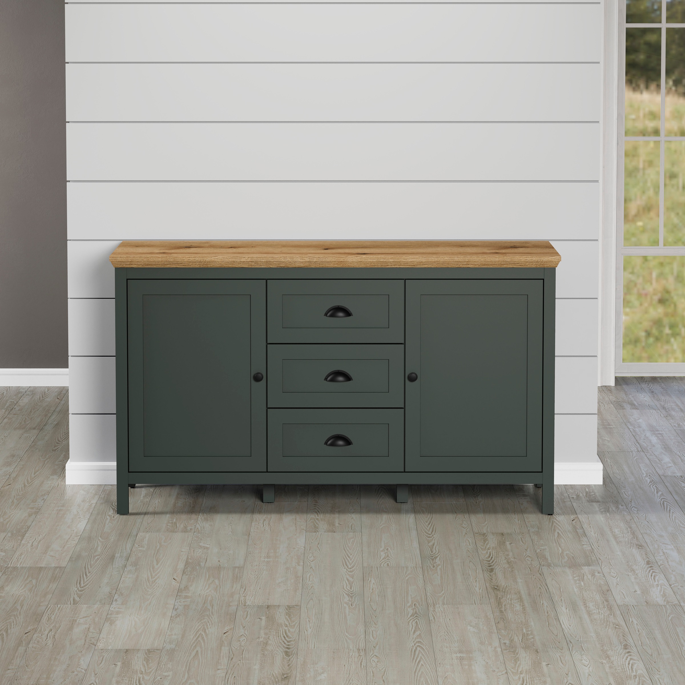 Home affaire Sideboard »Vienna« 1 Stk. tlg. Kommode im Landhausstil mit 3 Vollauszug-Schubladen und 4 Fächer