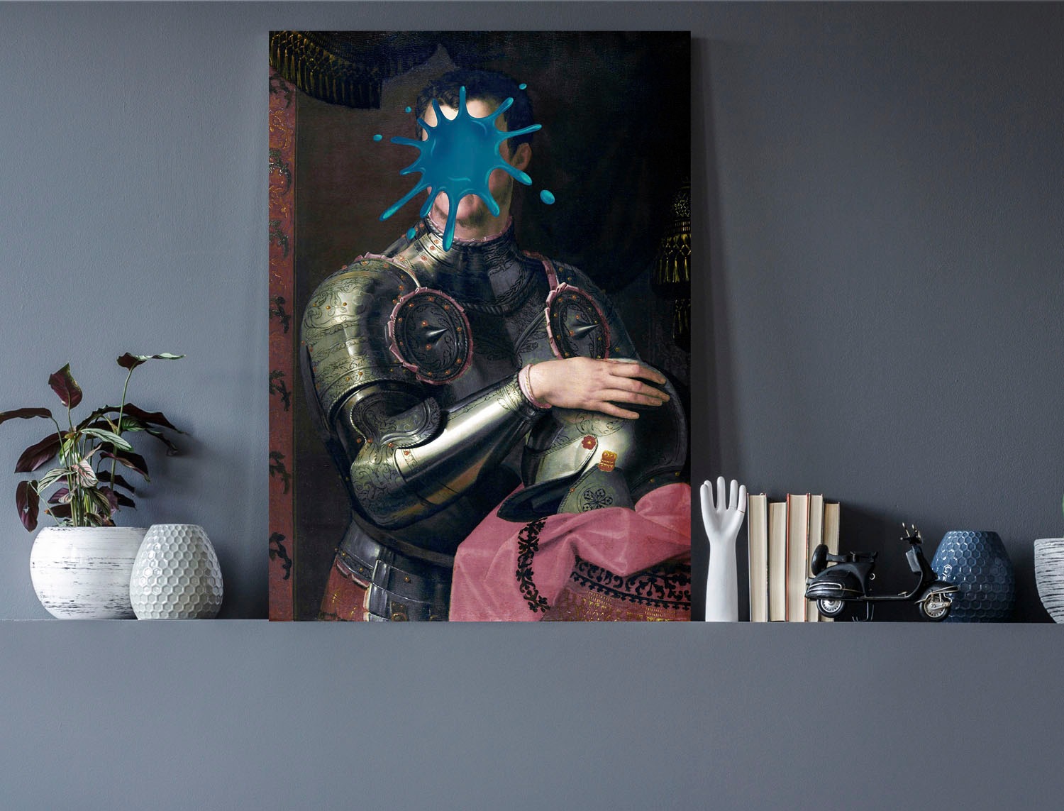 queence Acrylglasbild "Ritter mit Farbklecks" Bilder von Männern  Formen  G günstig online kaufen
