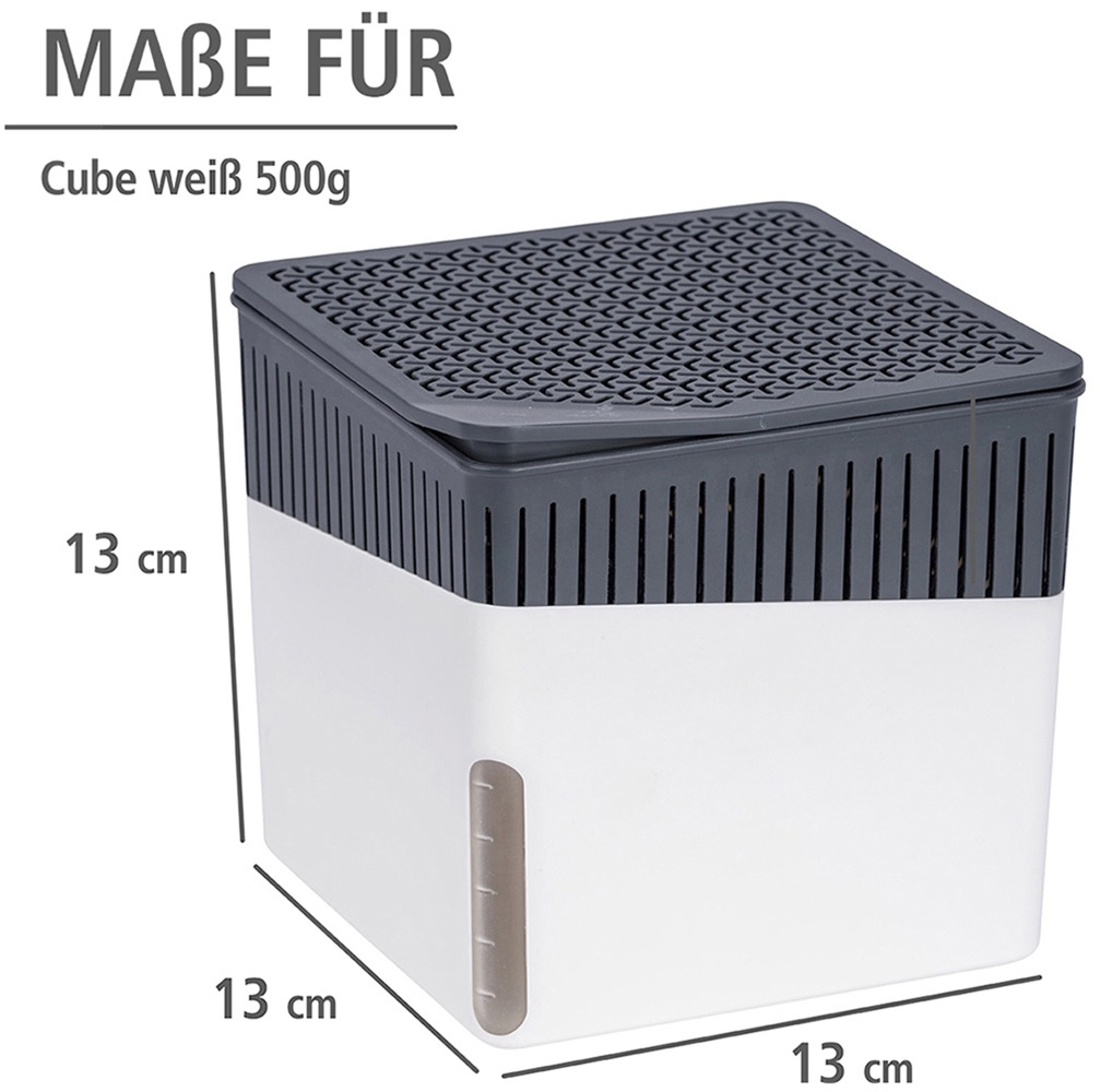 WENKO Luftentfeuchter »Modell Cube«, für 40 m³ Räume, Tank 0,8 l, mit 2 x 500 g Entfeuchter-Blöcken